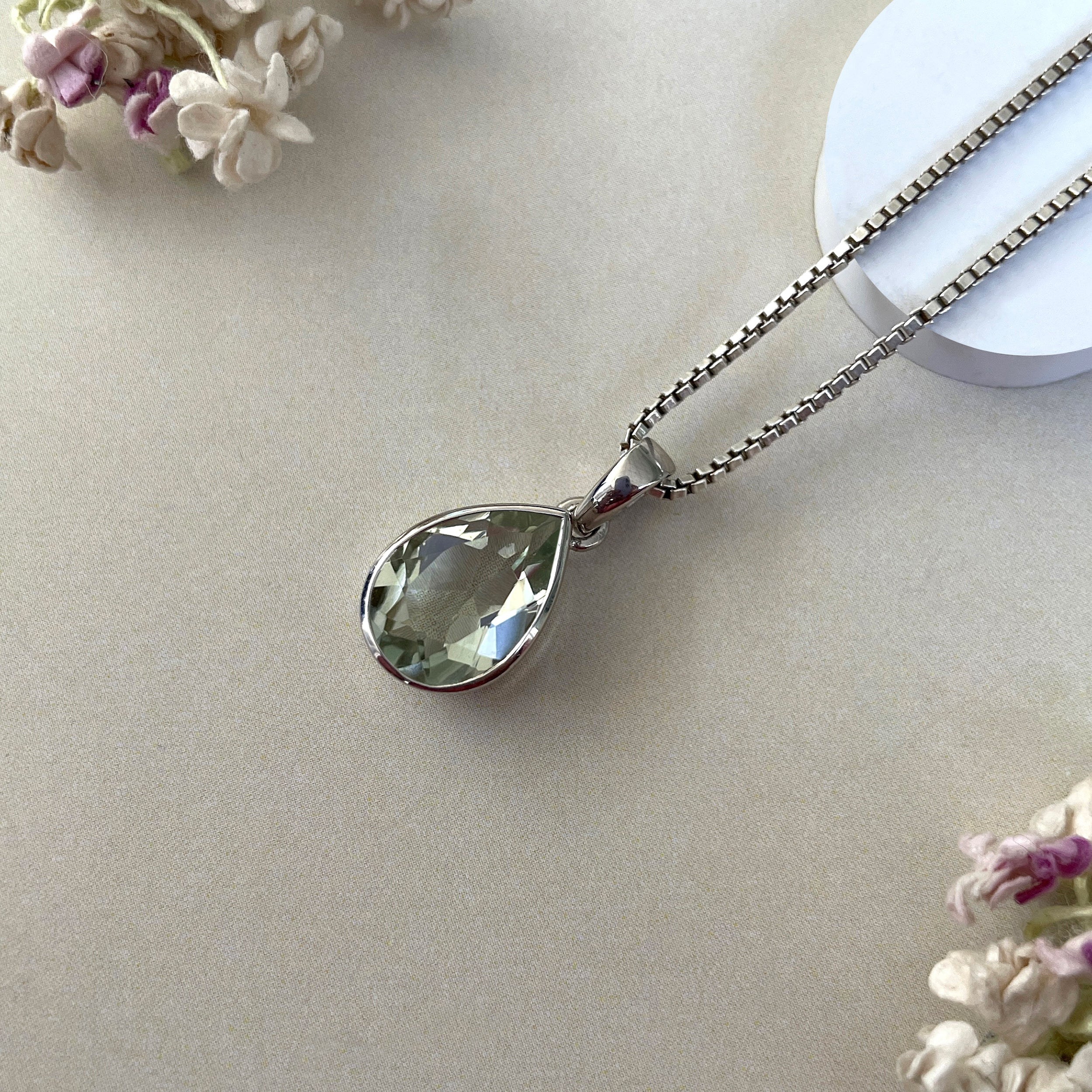 Green Amethyst Pendant-(GRA-SP-470.)