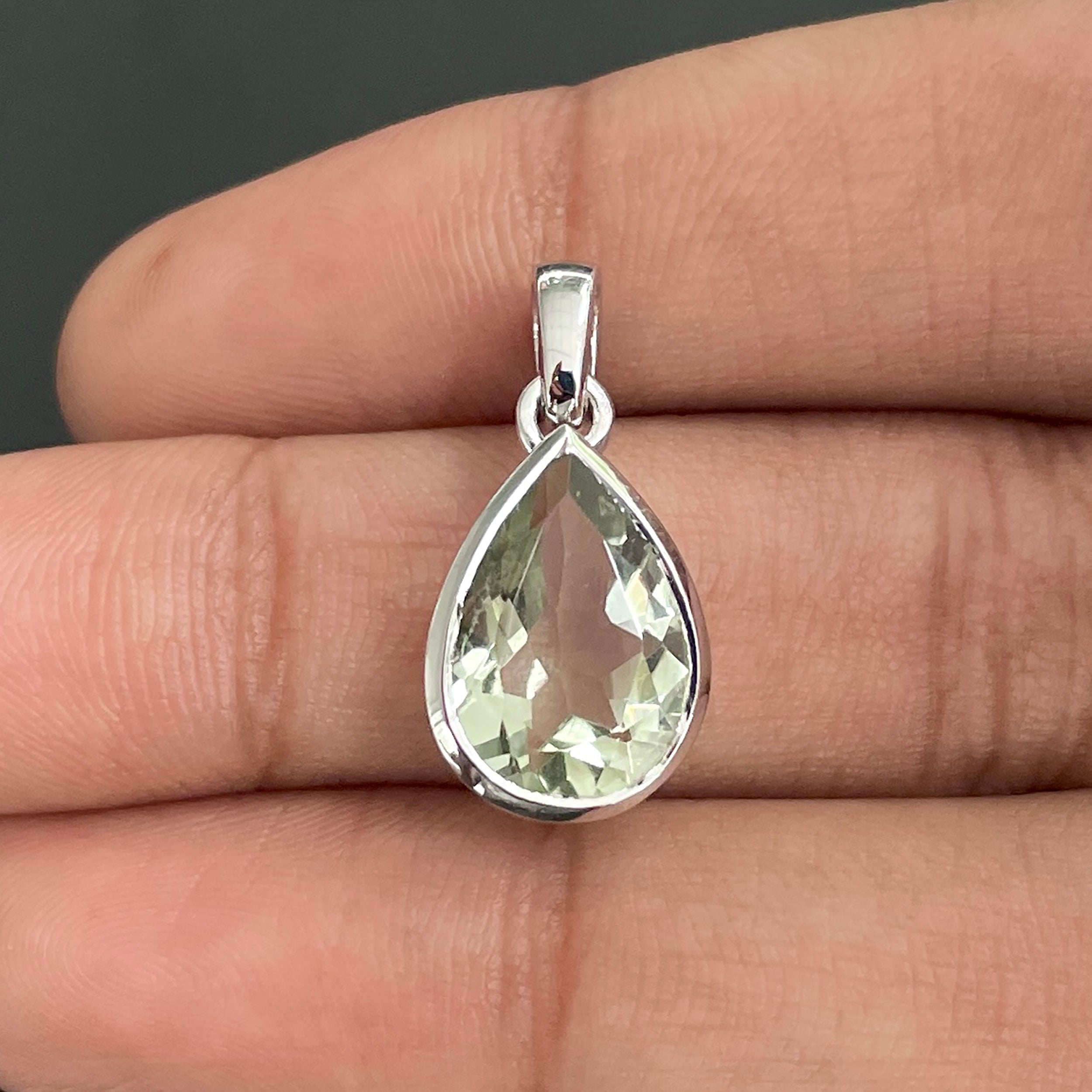 Green Amethyst Pendant-(GRA-SP-470.)
