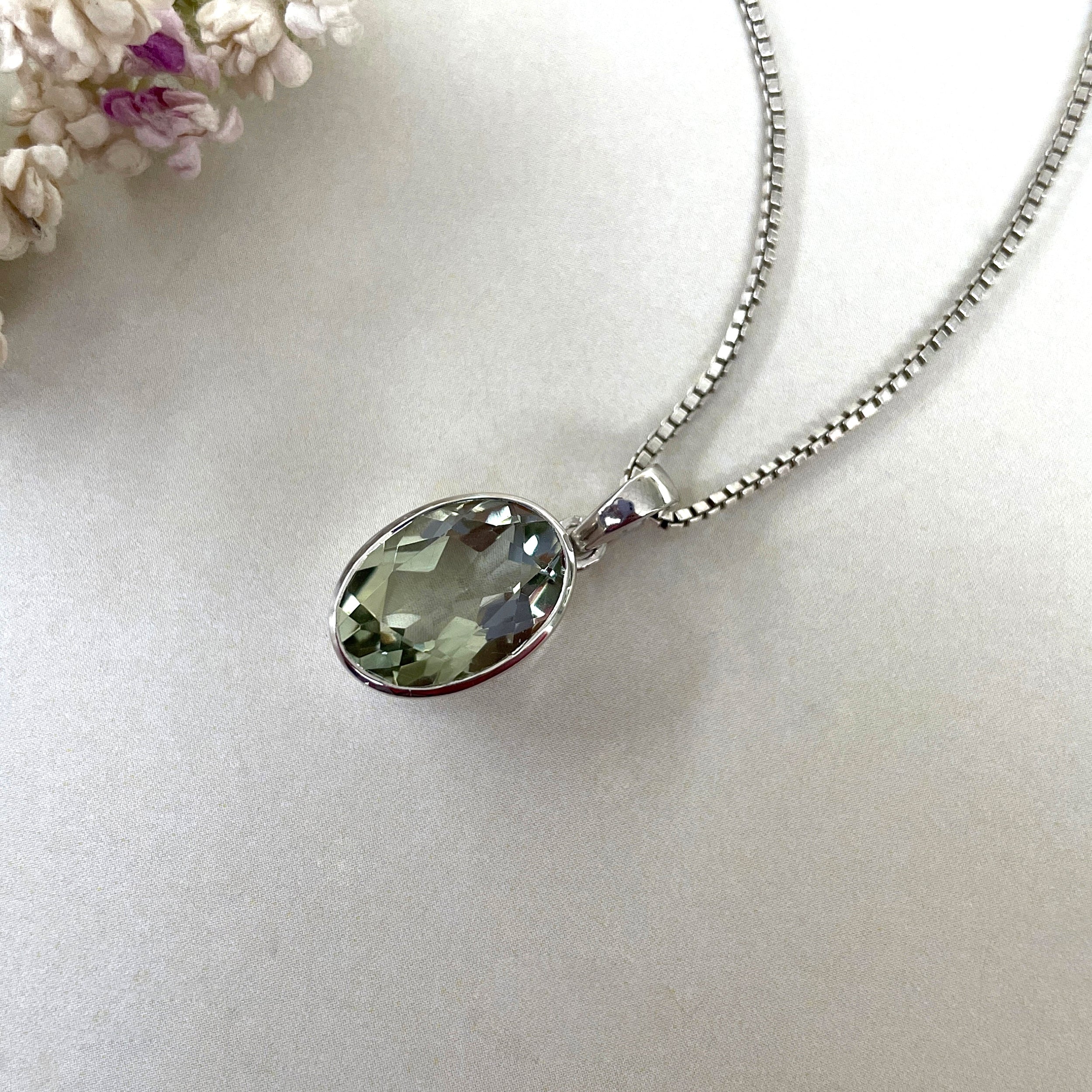 Green Amethyst Pendant-(GRA-SP-471.)