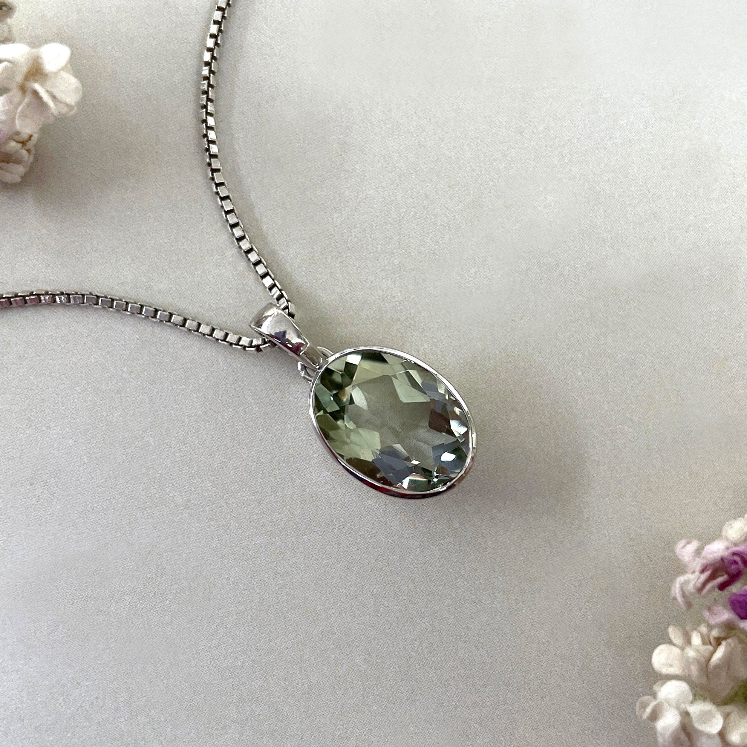 Green Amethyst Pendant-(GRA-SP-471.)