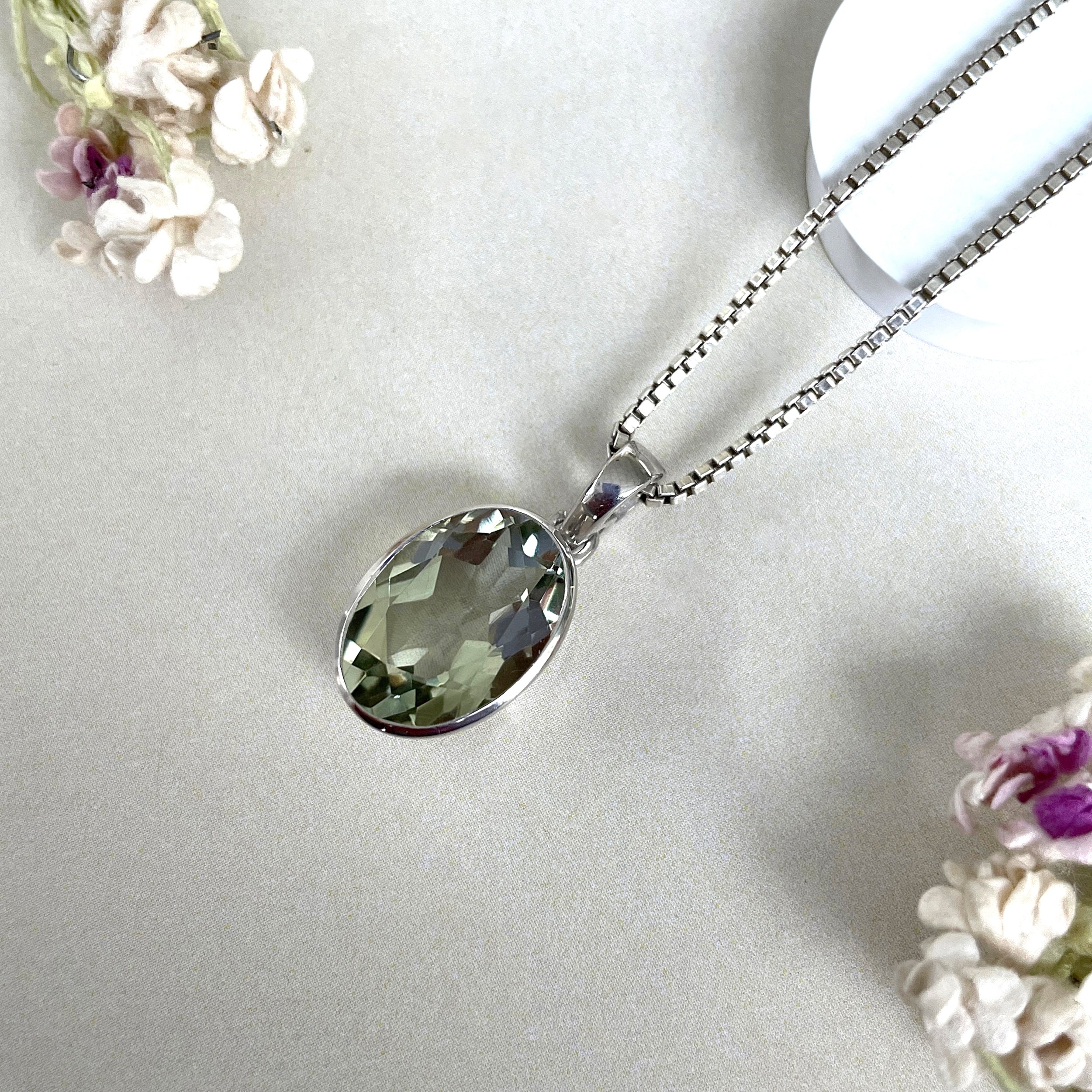 Green Amethyst Pendant-(GRA-SP-471.)