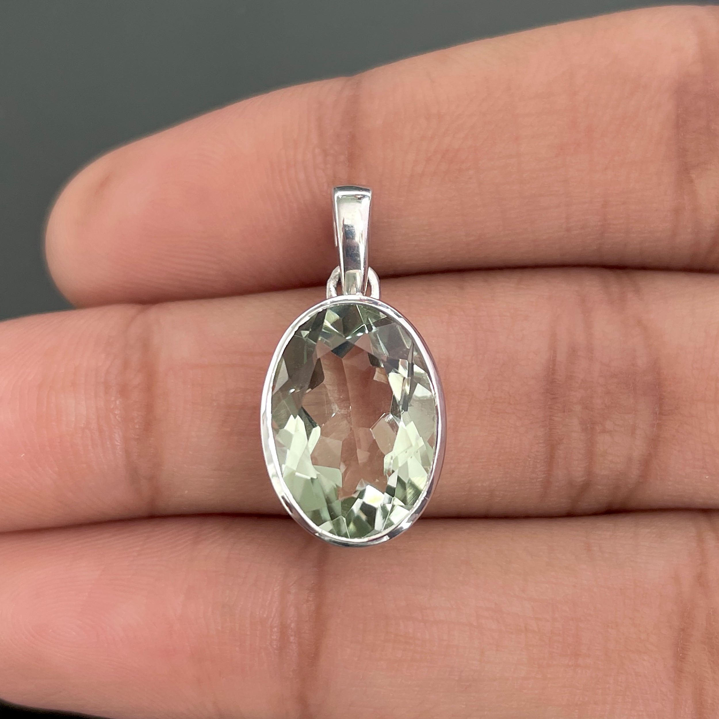 Green Amethyst Pendant-(GRA-SP-471.)