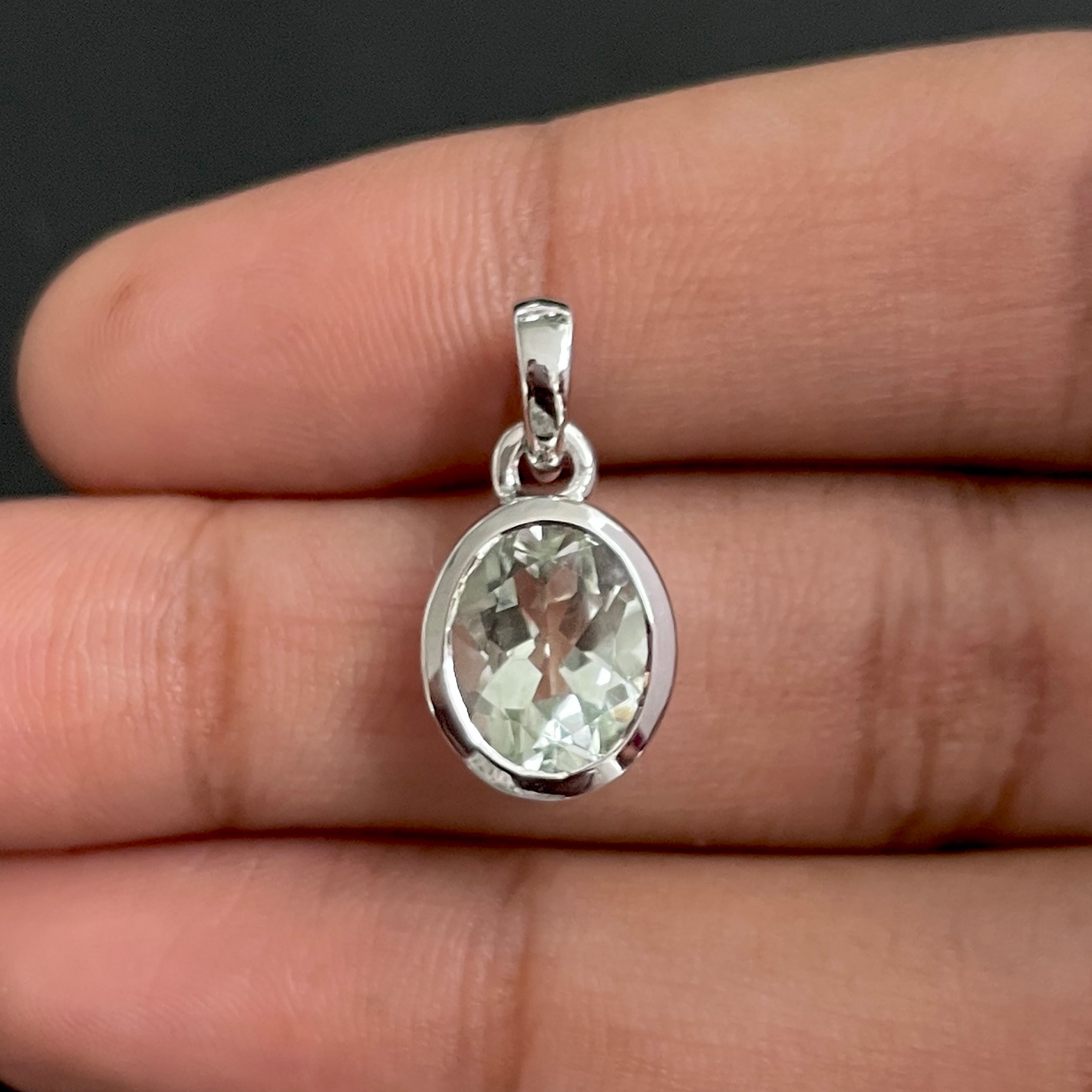 Green Amethyst Pendant-(GRA-SP-734.)