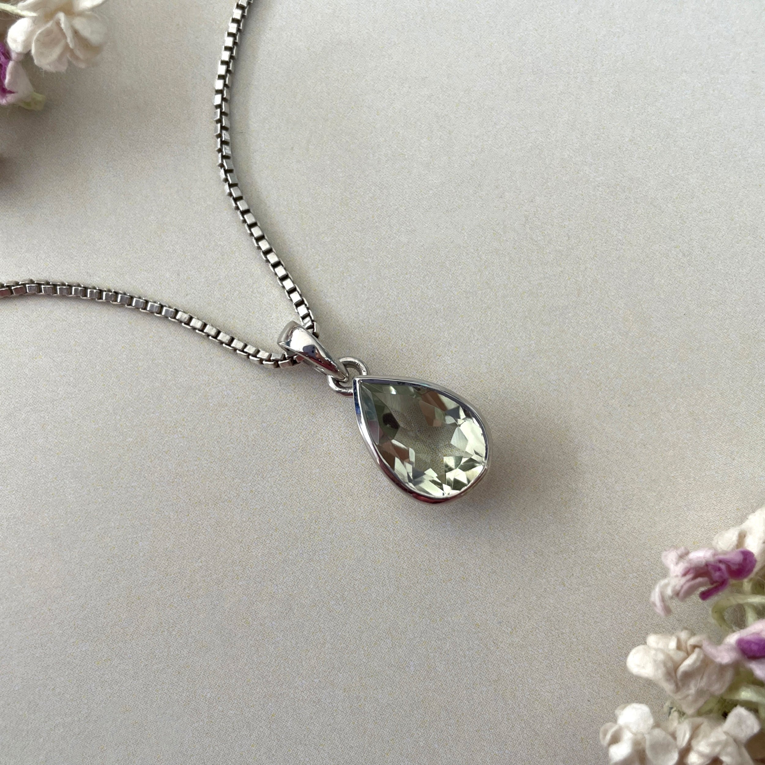 Green Amethyst Pendant-(GRA-SP-790.)