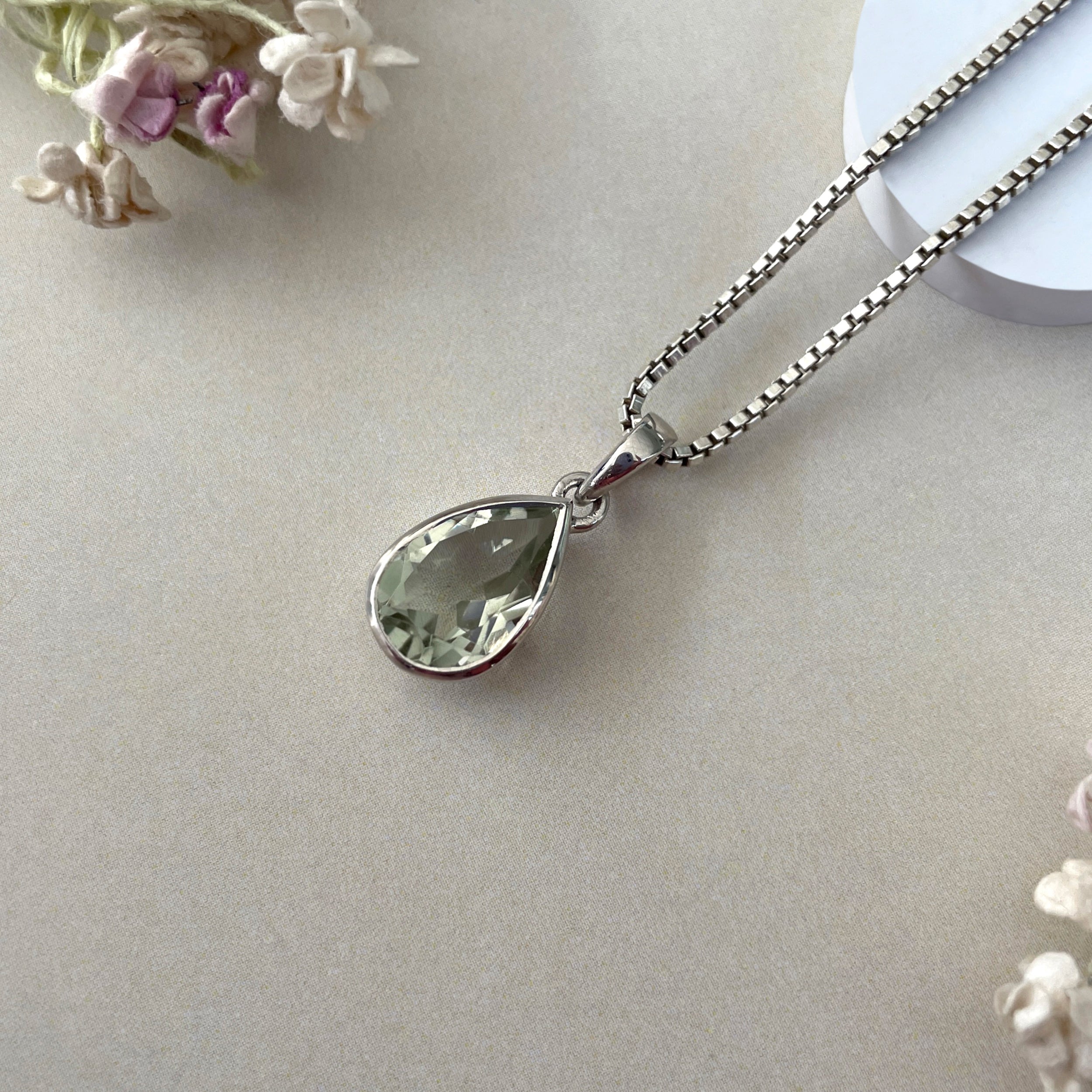 Green Amethyst Pendant-(GRA-SP-790.)