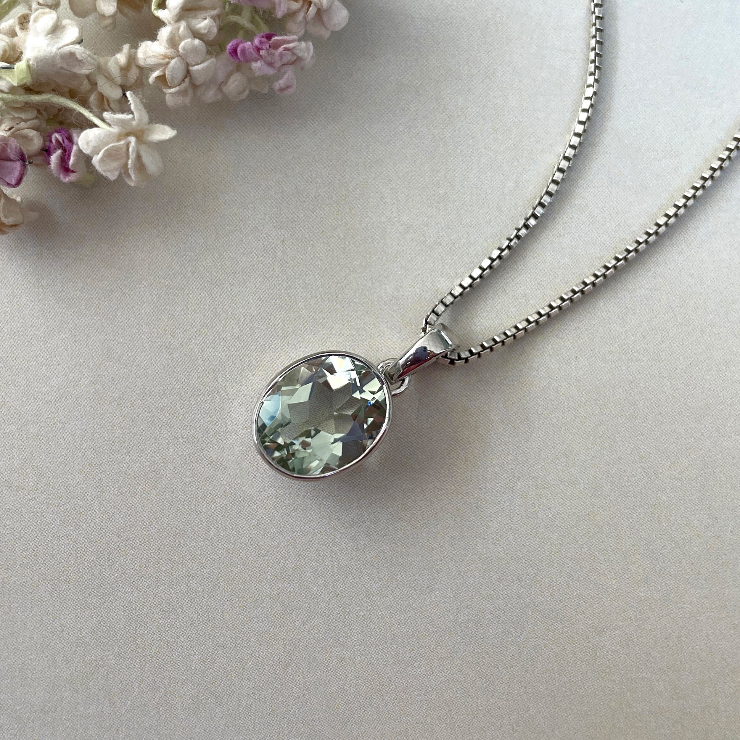 Green Amethyst Pendant-(GRA-SP-793.)