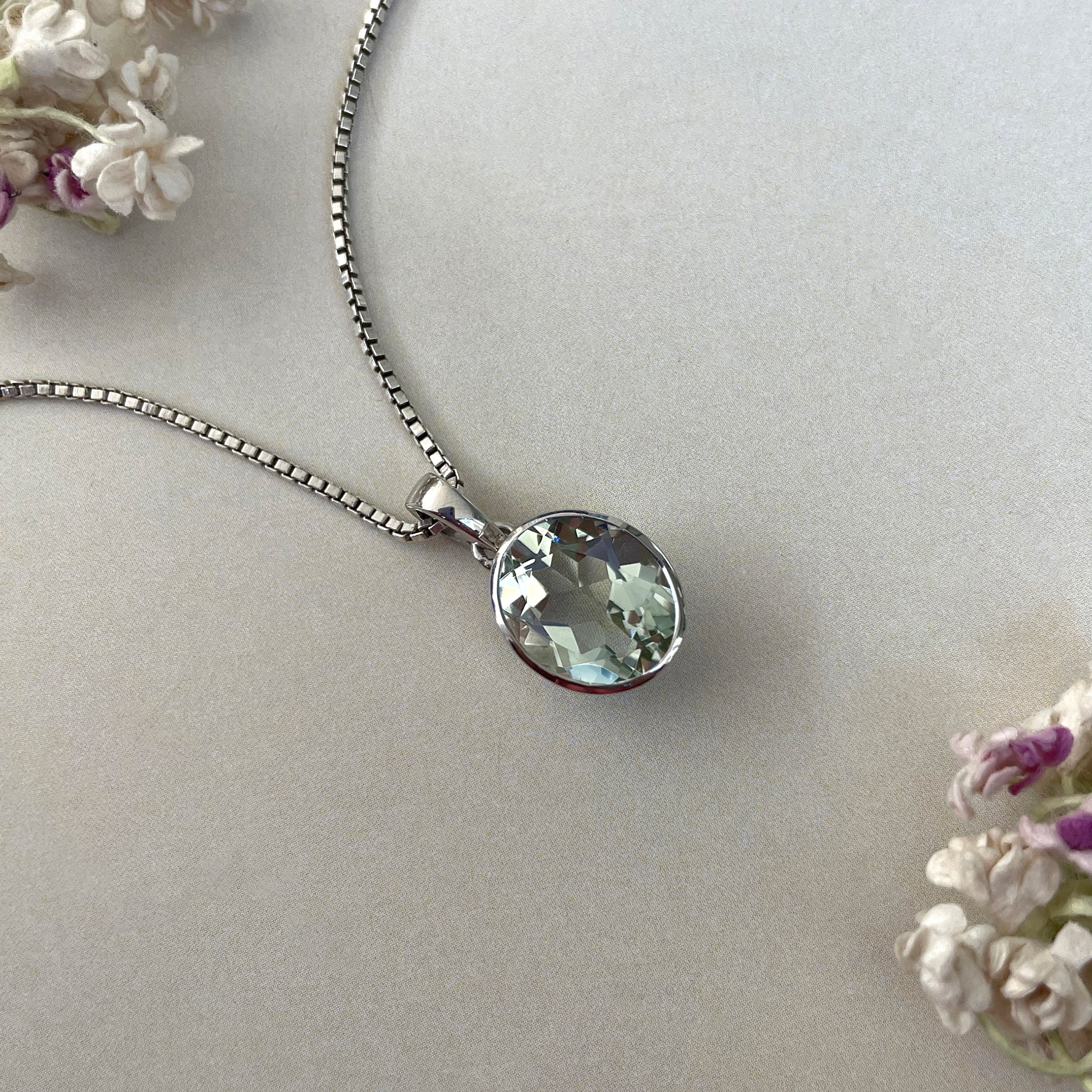 Green Amethyst Pendant-(GRA-SP-793.)