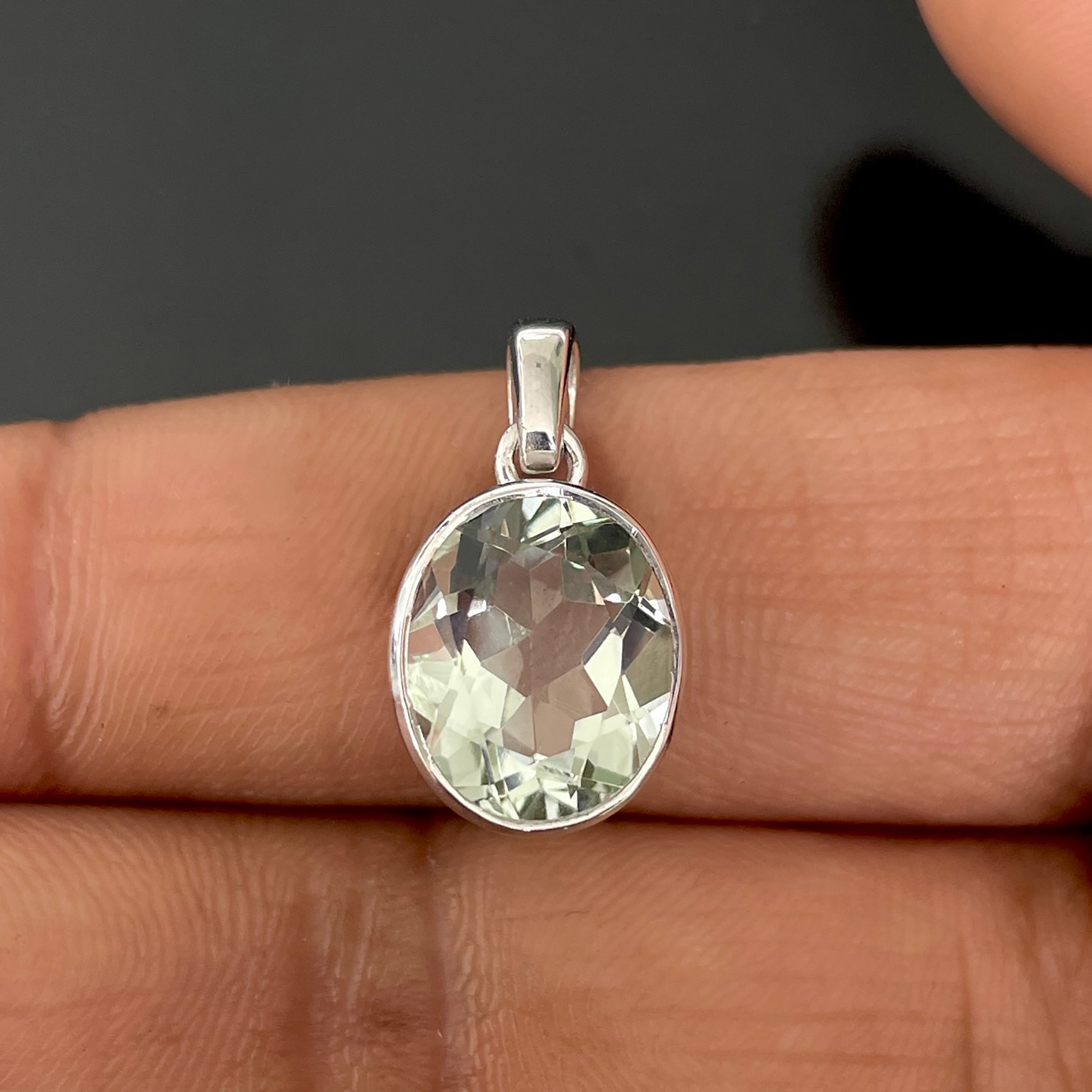 Green Amethyst Pendant-(GRA-SP-793.)