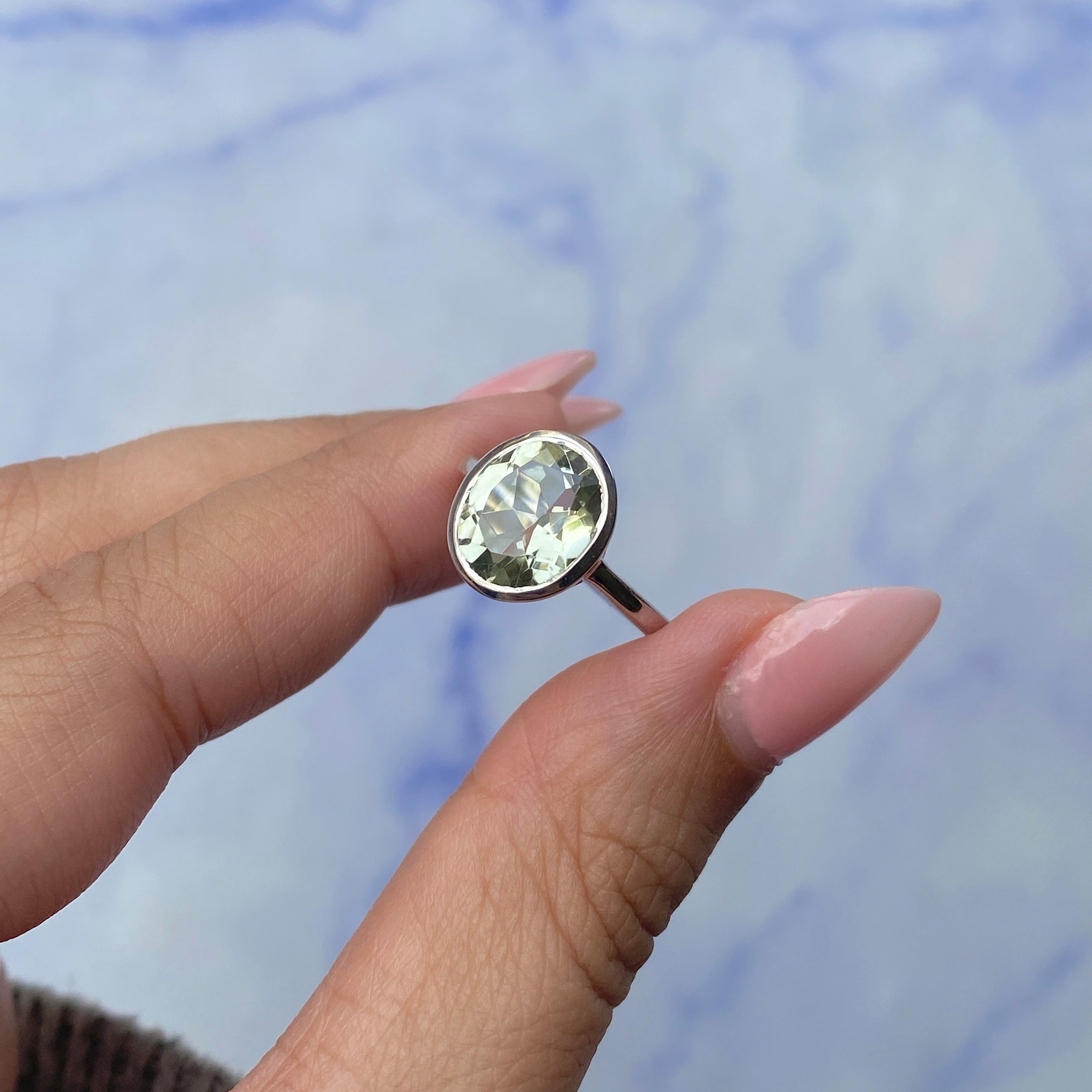 Green Amethyst Ring-(GRA-SR-2368.)