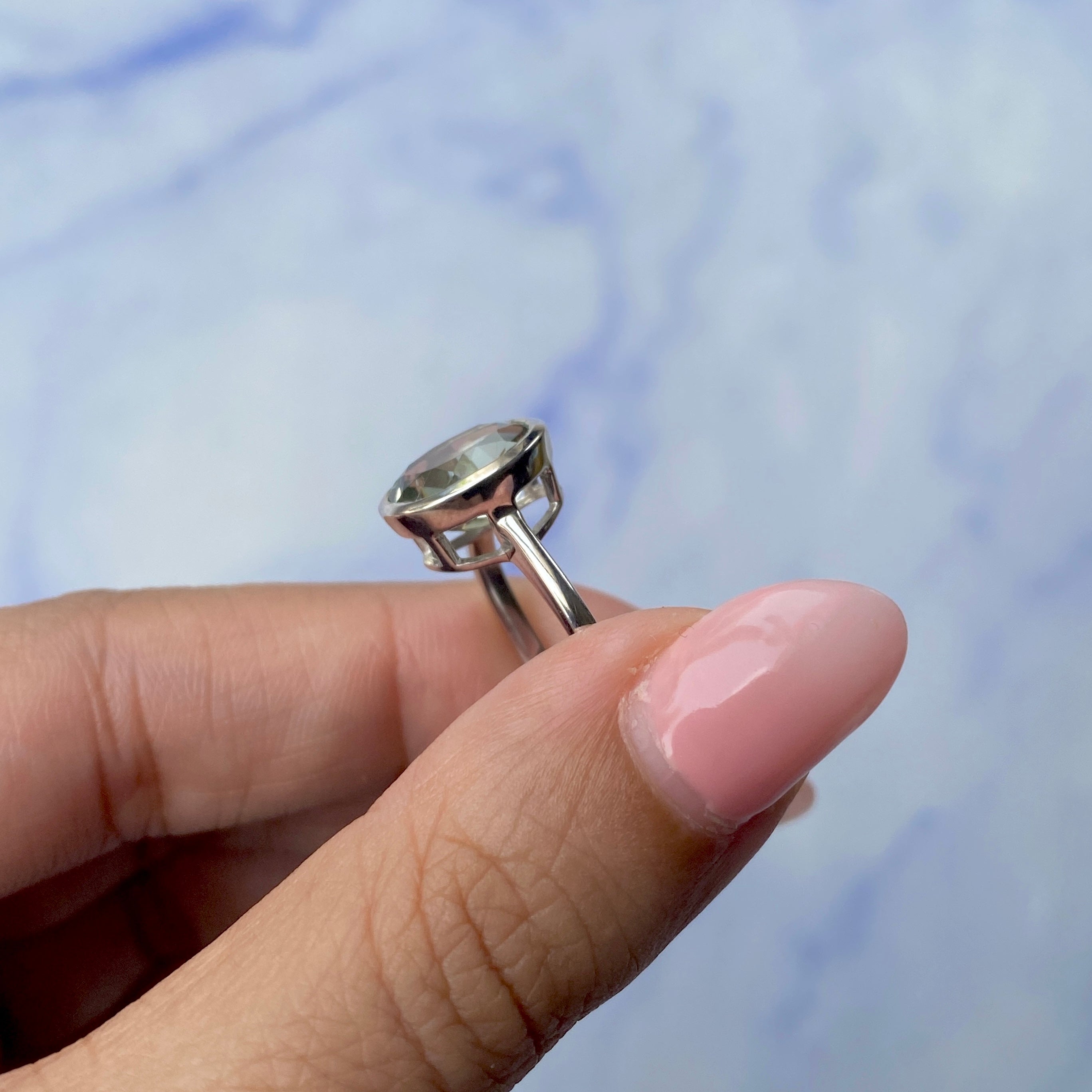 Green Amethyst Ring-(GRA-SR-2368.)