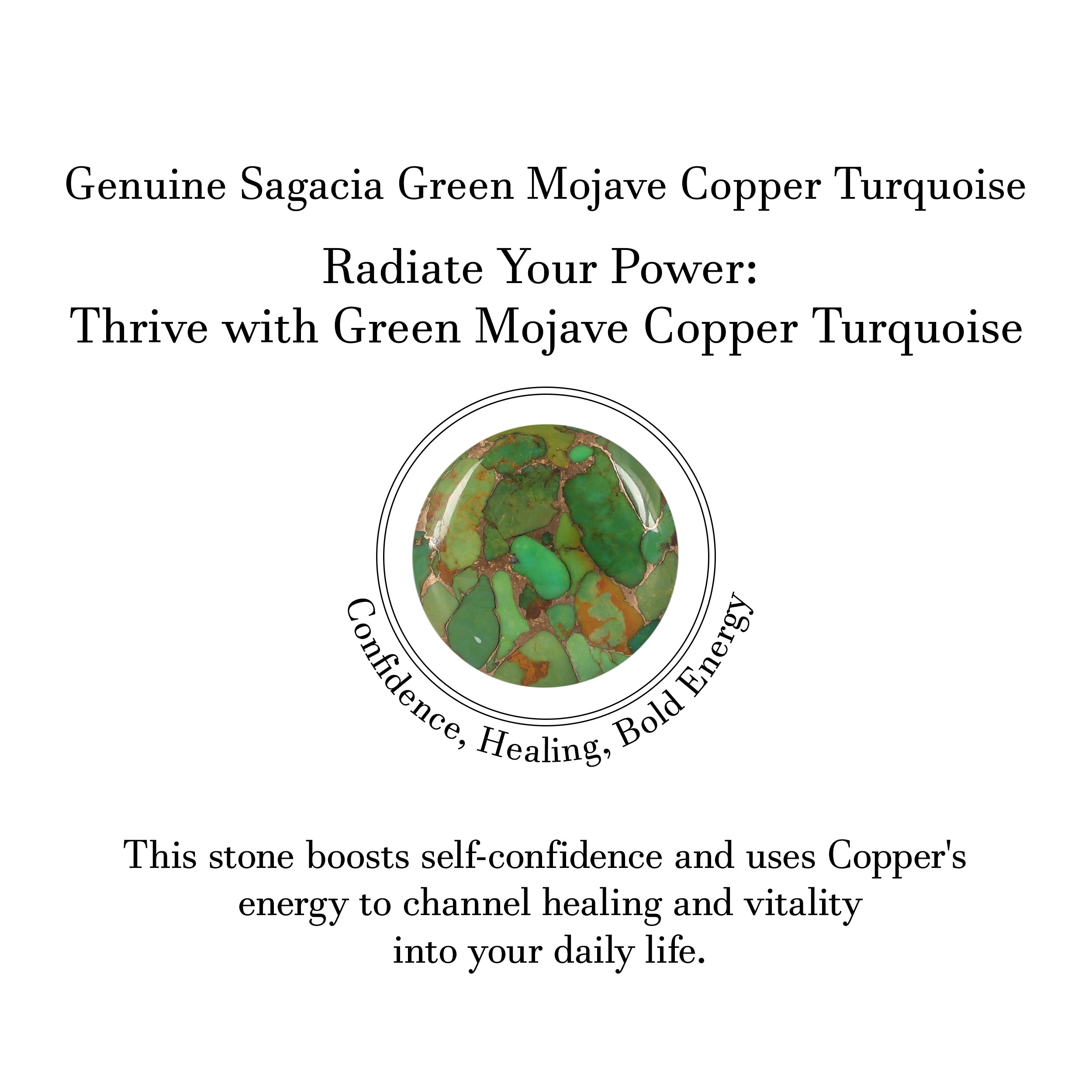 Green Mojave Copper Turquoise Adjustable Ring-(GCT-R-8.)