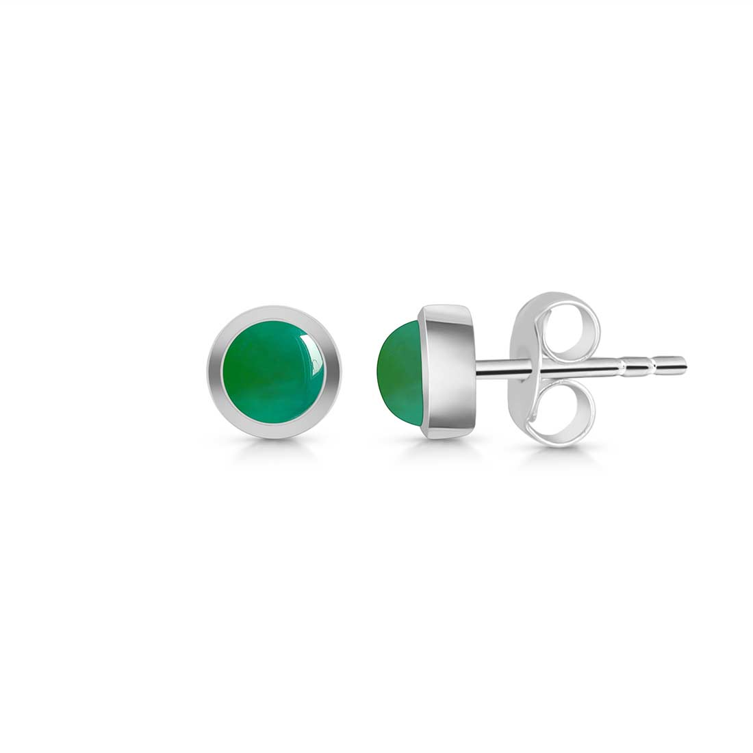 Green Onyx Stud Earring-(GRO-SE-993.)