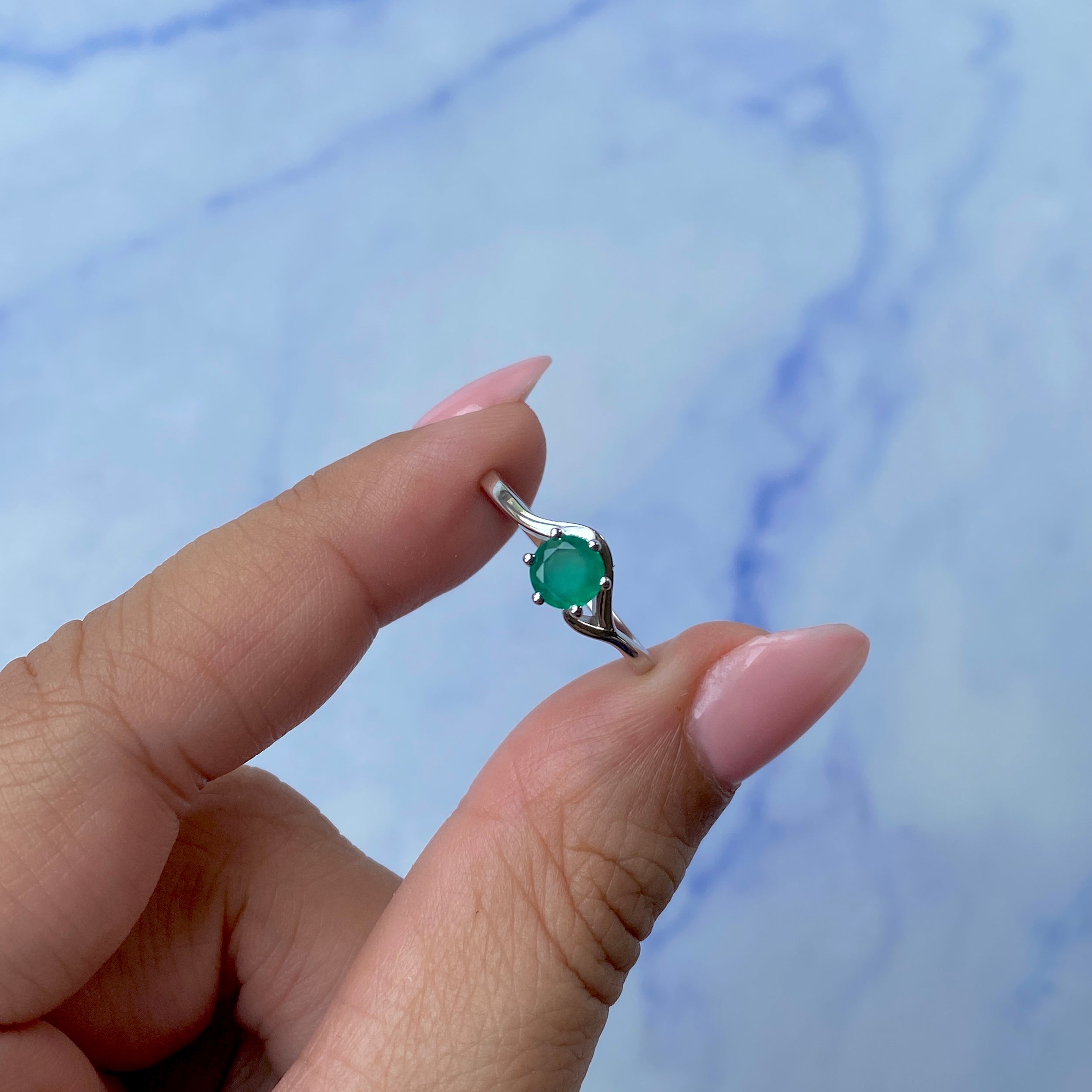 Green Onyx Ring-(GRO-SR-04.)