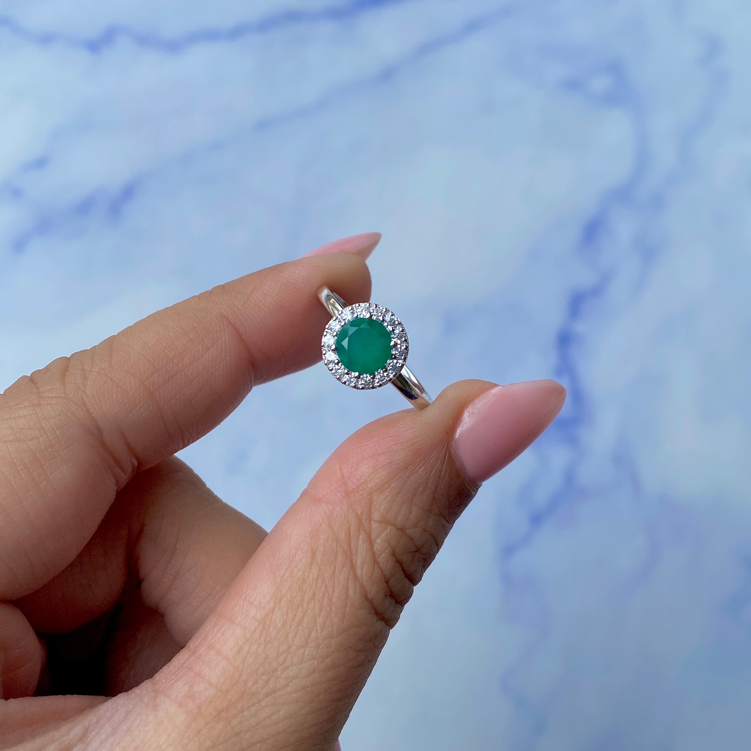 Green Onyx Ring-(GRO-SR-1768.)