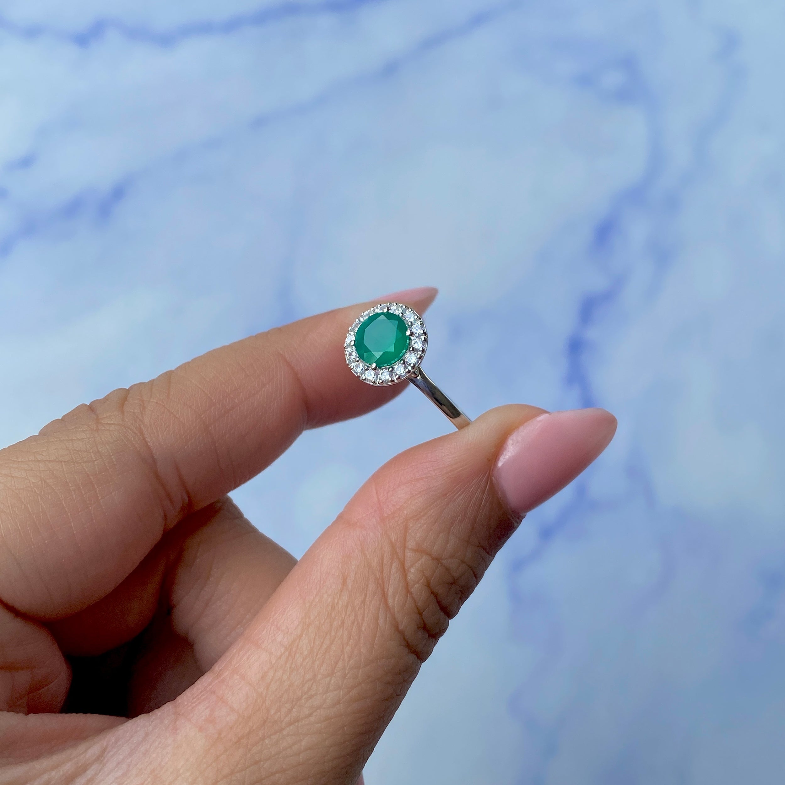 Green Onyx Ring-(GRO-SR-1768.)