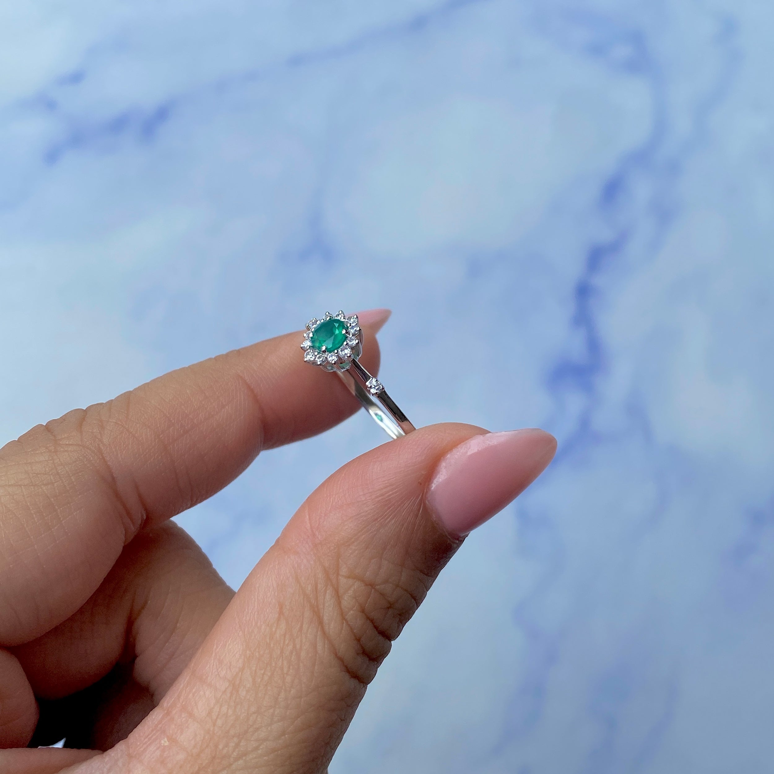 Green Onyx Ring-(GRO-SR-1937.)