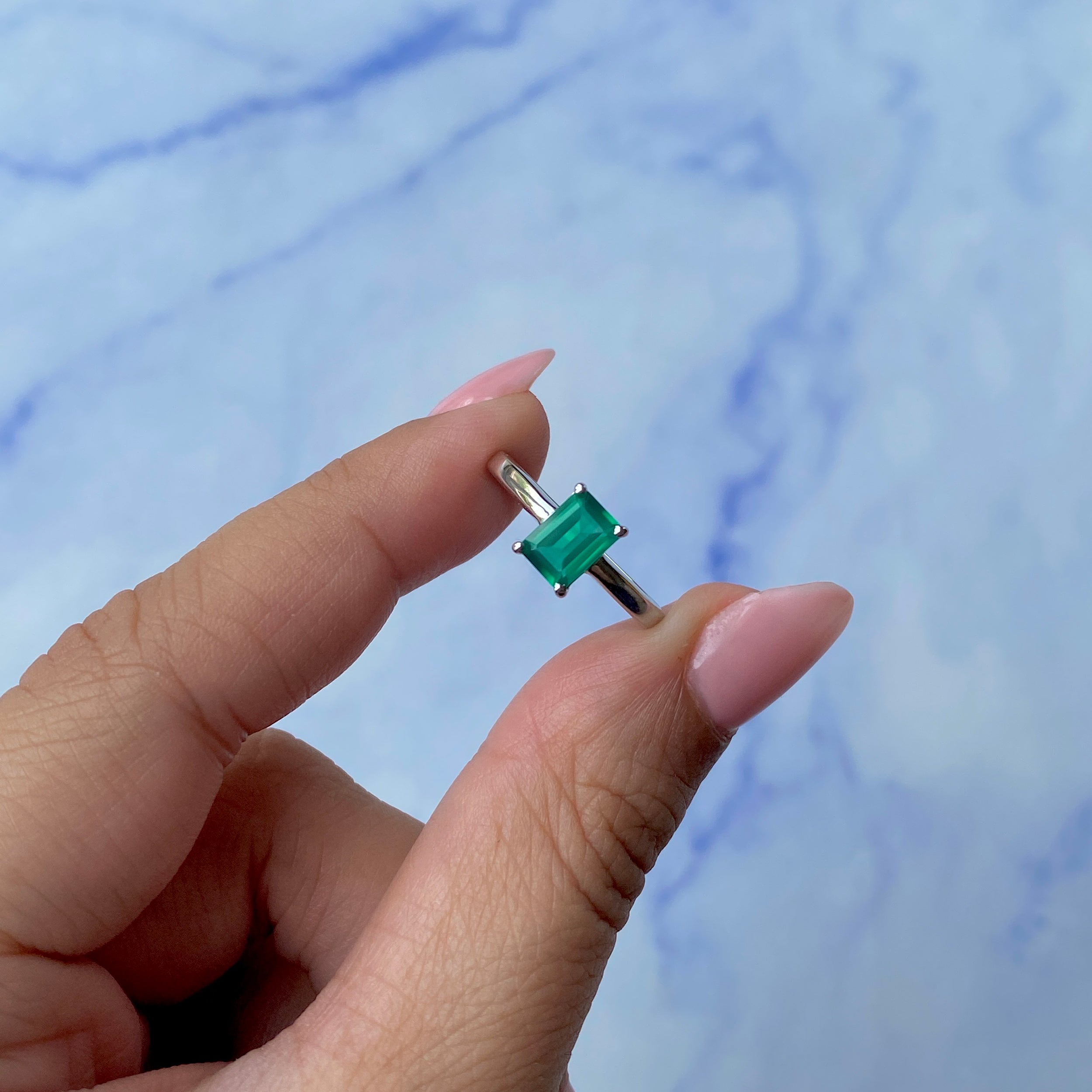 Green Onyx Ring-(GRO-SR-241.)