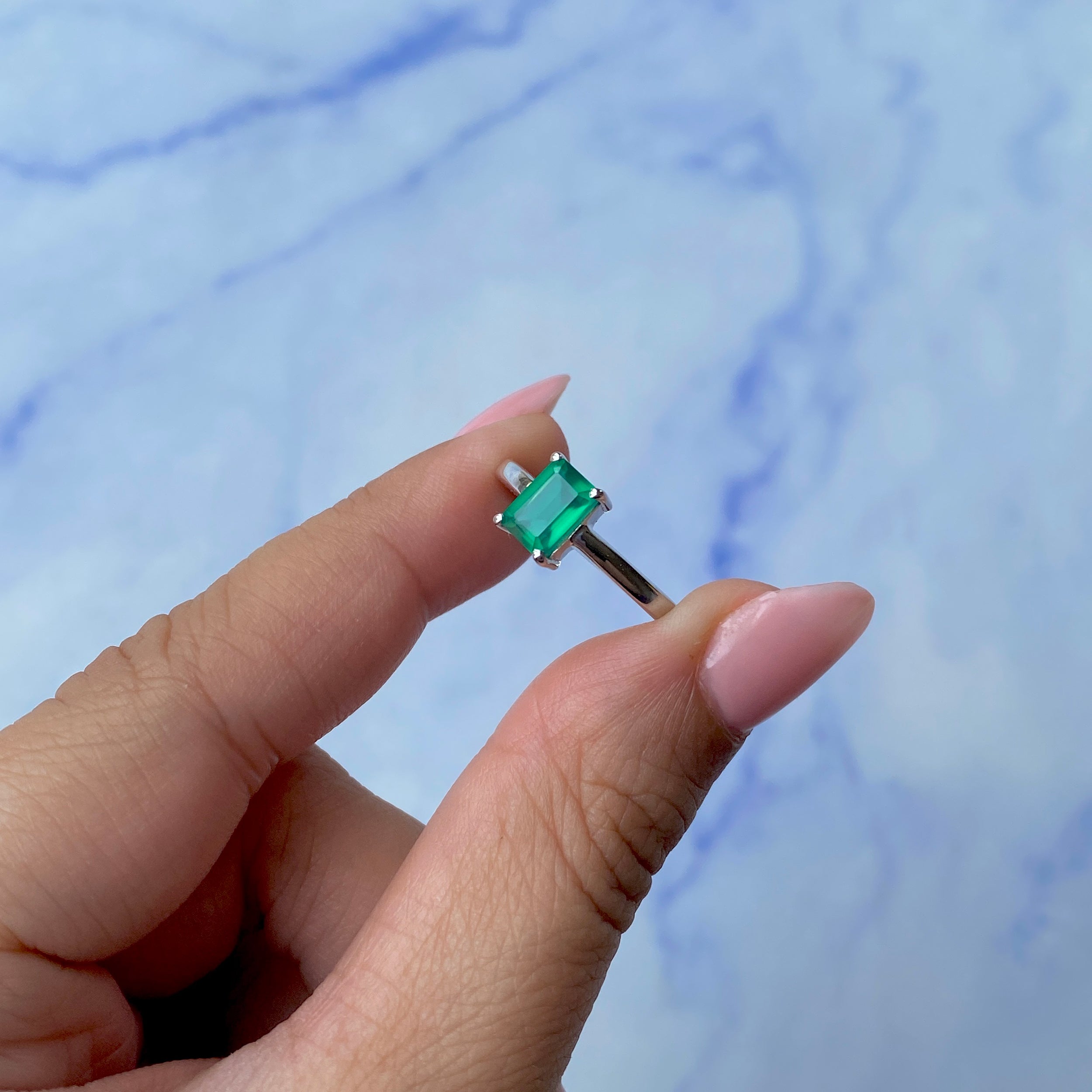 Green Onyx Ring-(GRO-SR-241.)