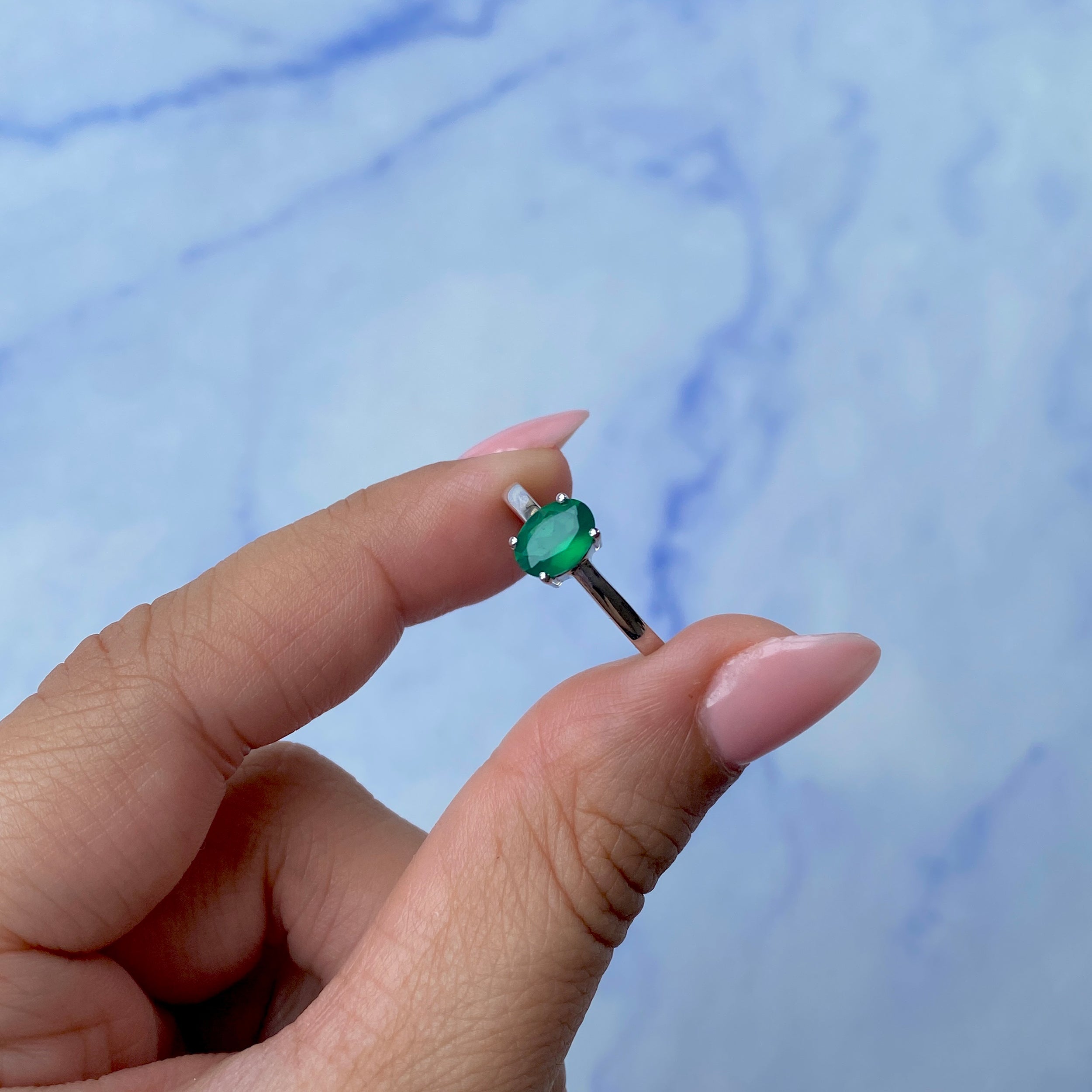 Green Onyx Ring-(GRO-SR-242.)