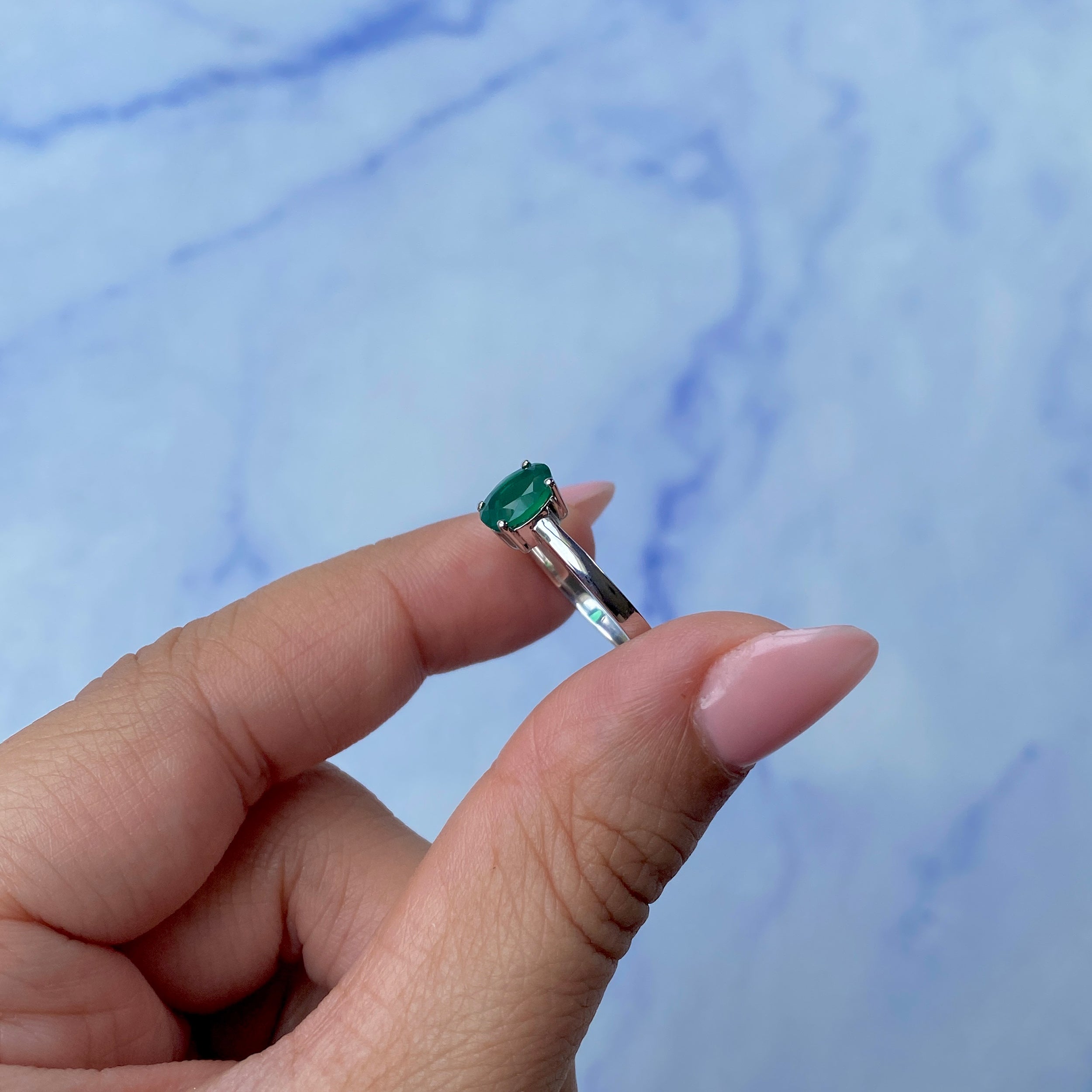 Green Onyx Ring-(GRO-SR-242.)