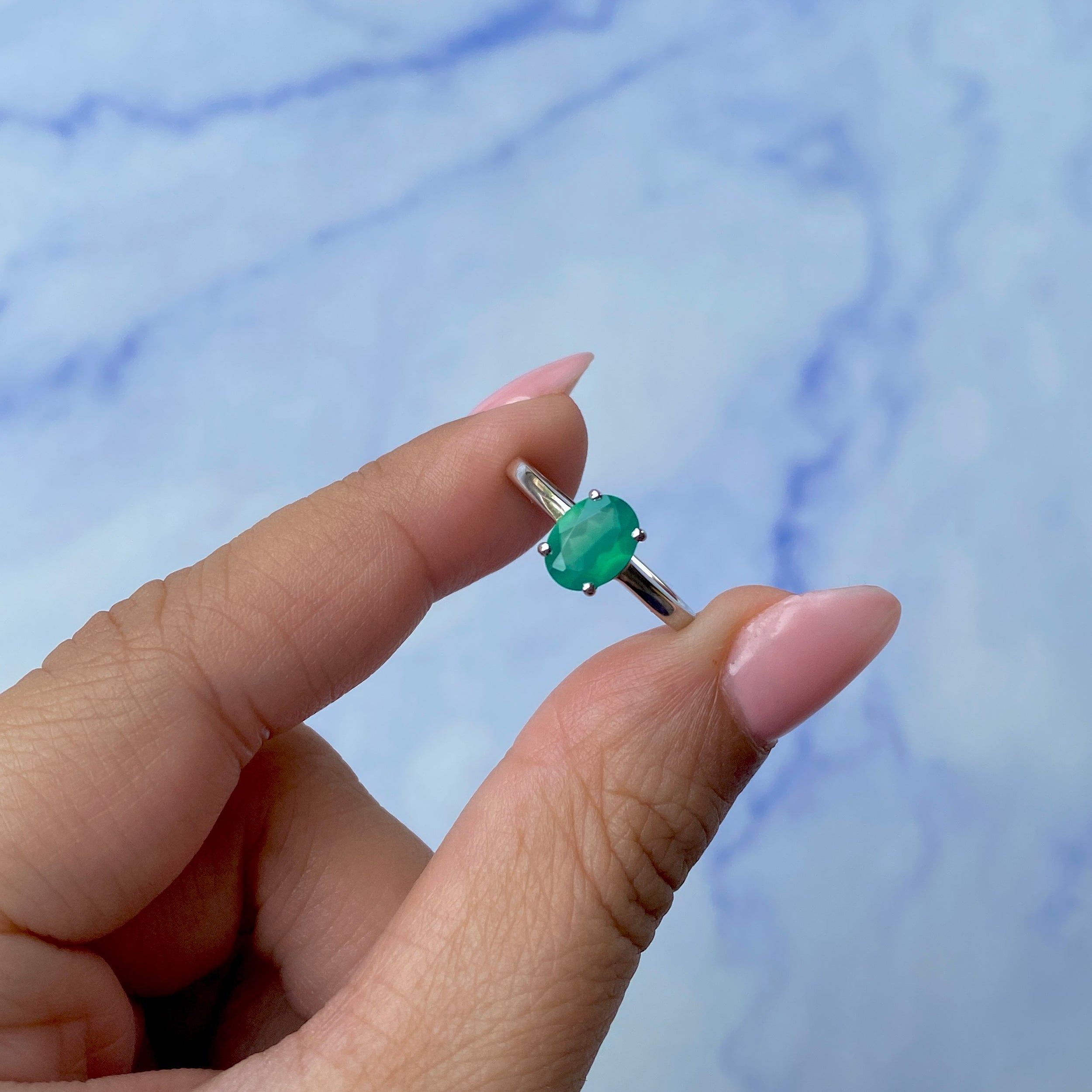 Green Onyx Ring-(GRO-SR-249.)