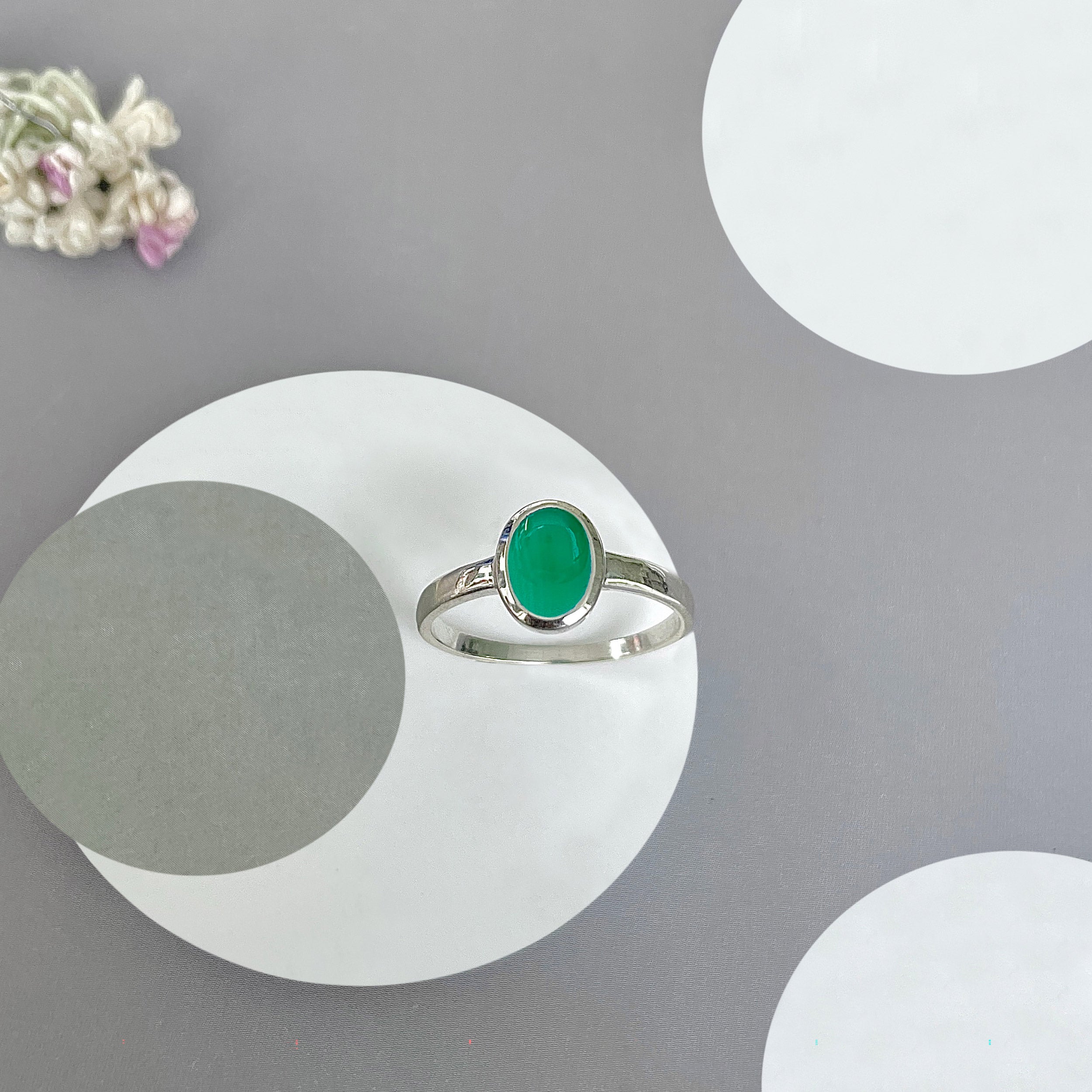 Green Onyx Ring-(GRO-SR-2513.)