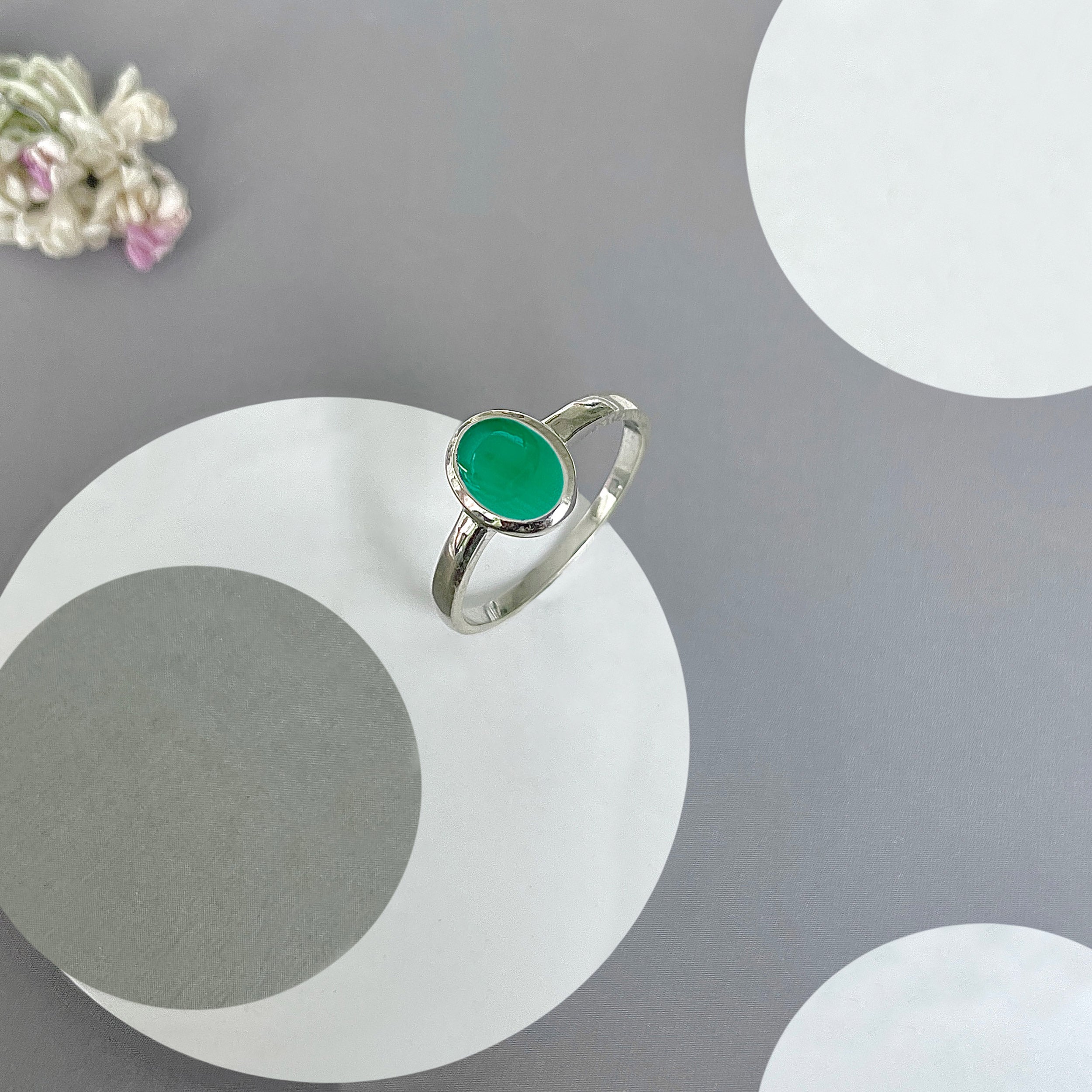 Green Onyx Ring-(GRO-SR-2513.)