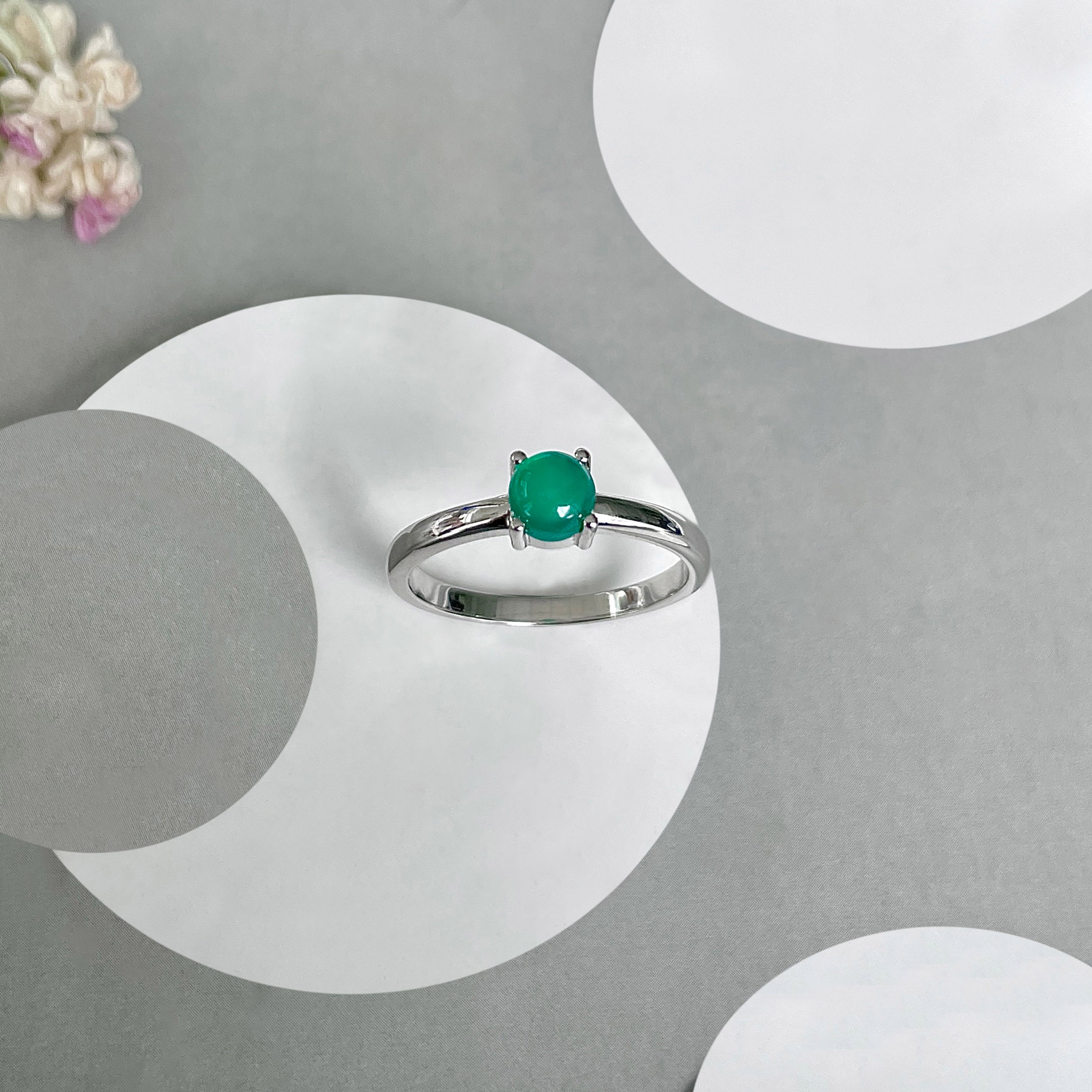Green Onyx Ring-(GRO-SR-3030.)