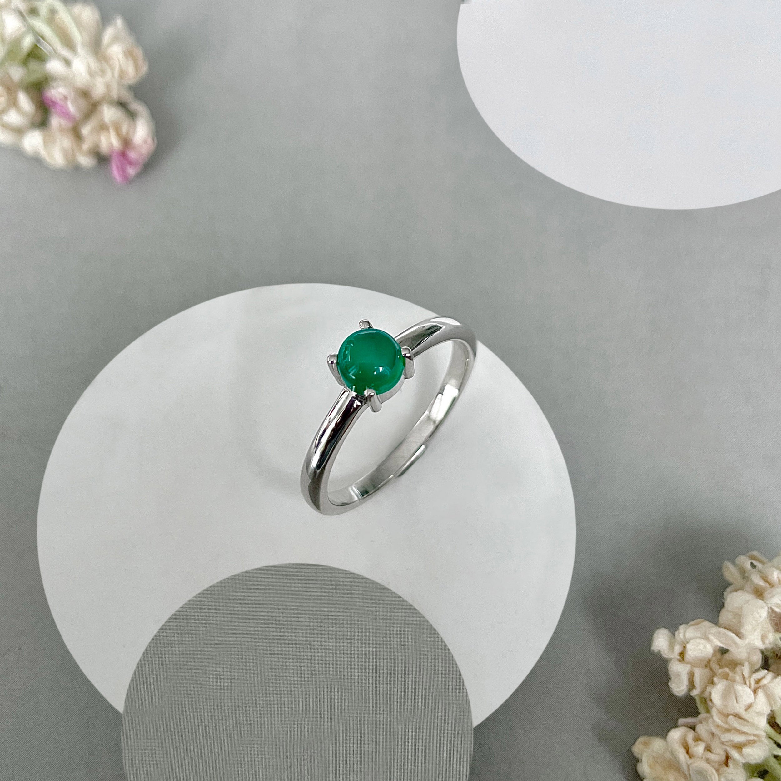 Green Onyx Ring-(GRO-SR-3030.)