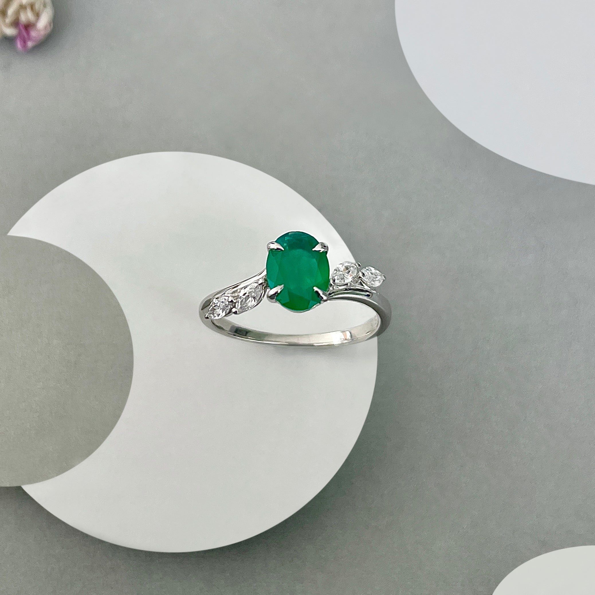 Green Onyx Ring-(GRO-SR-3163.)