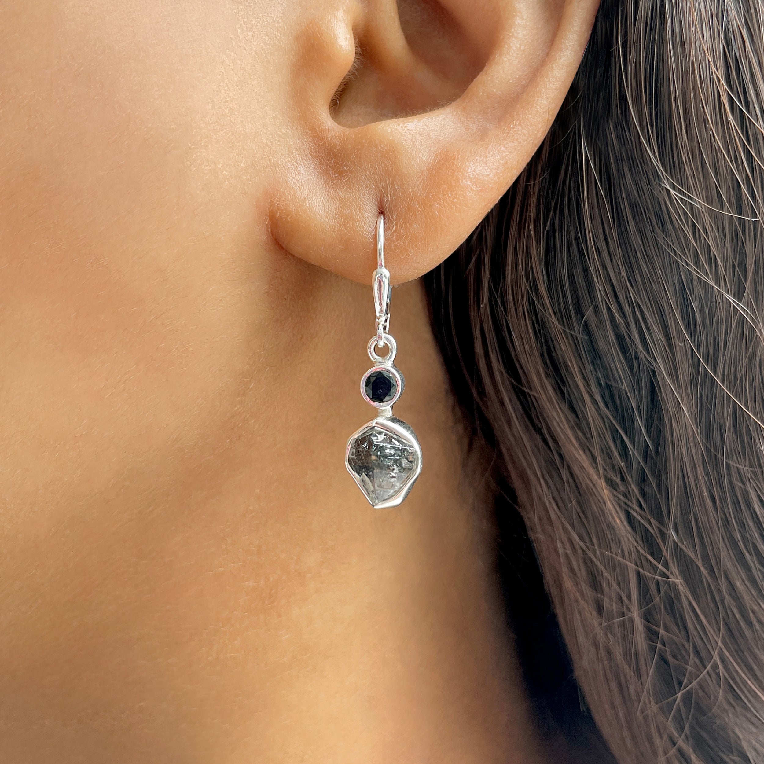 Herkimer Diamond Earring-(HKD-E-18.)