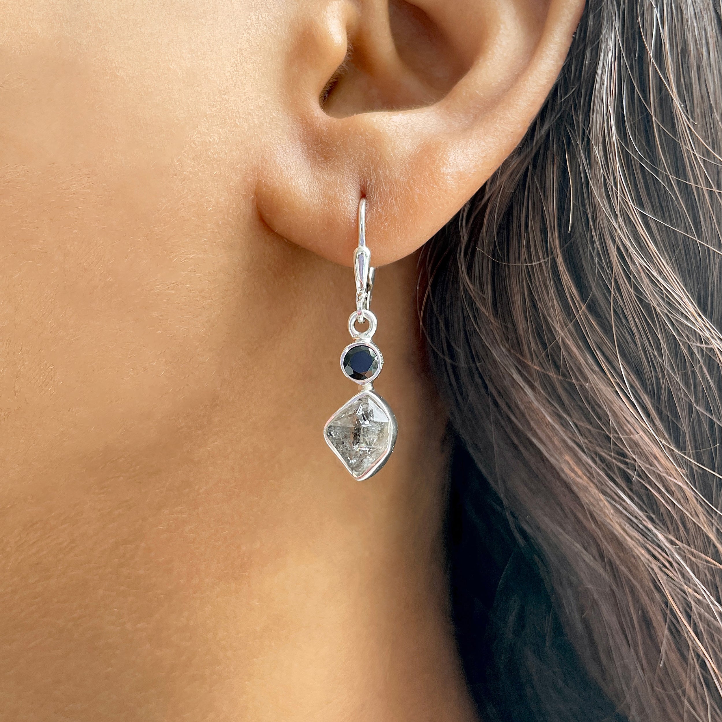 Herkimer Diamond Earring-(HKD-E-20.)