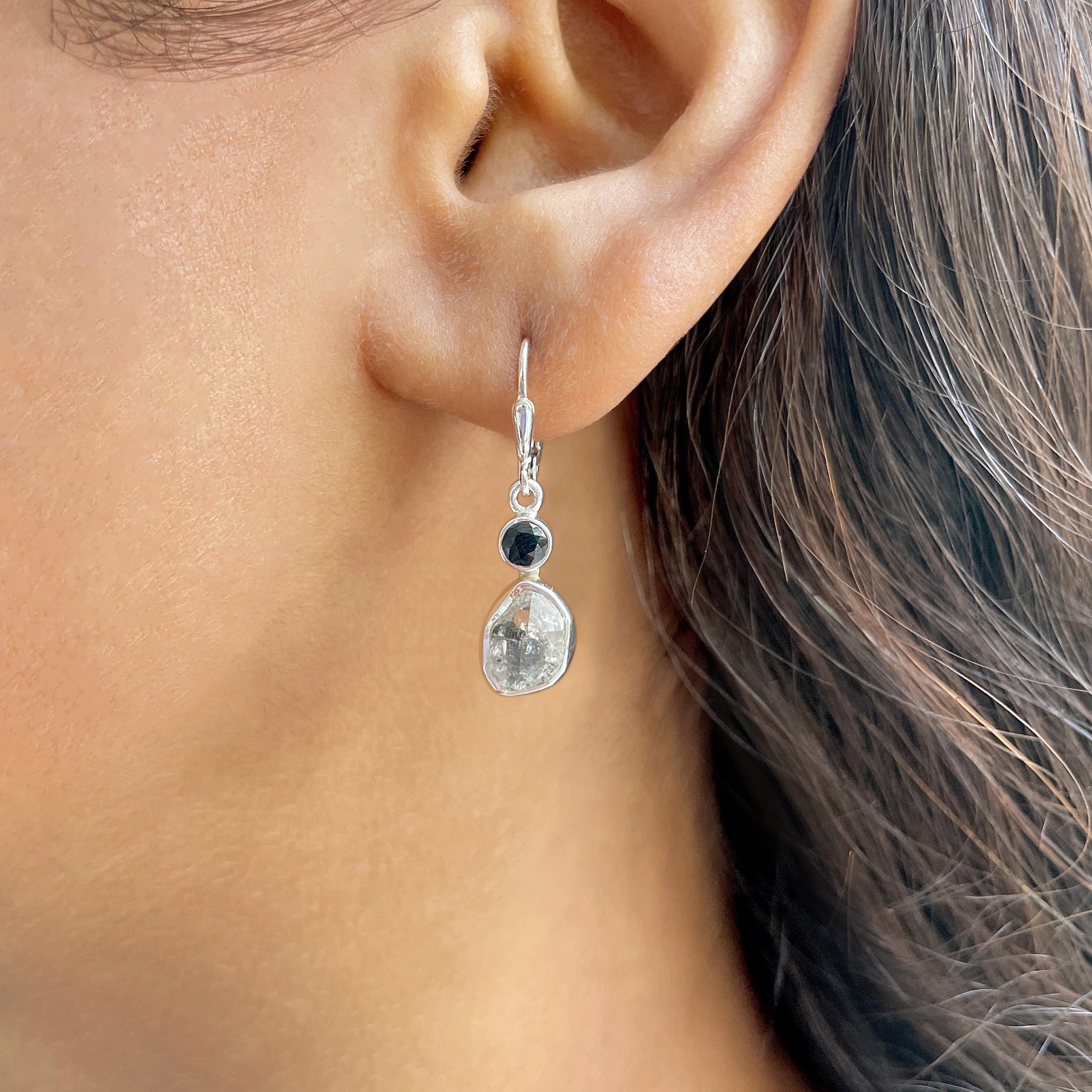 Herkimer Diamond Earring-(HKD-E-21.)