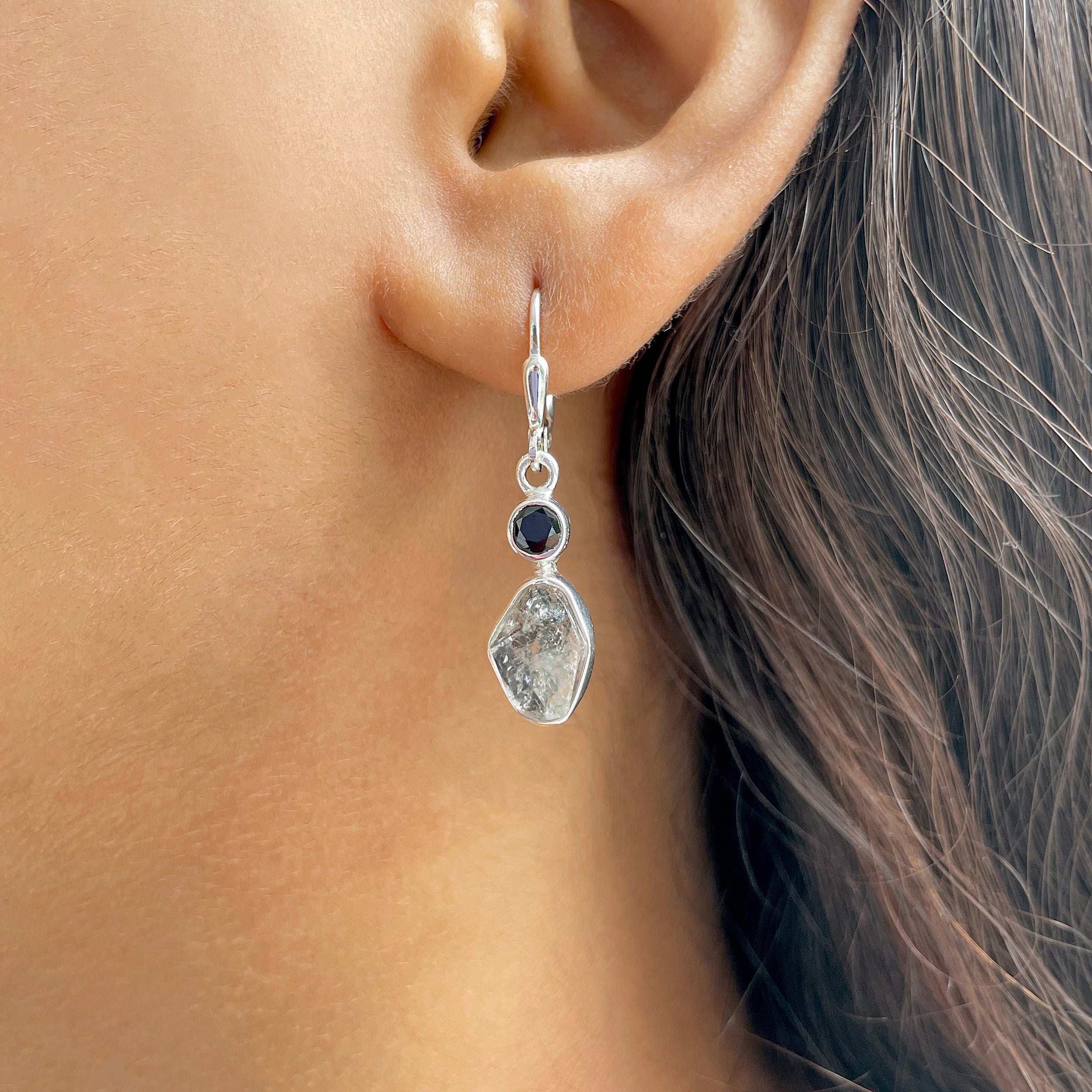 Herkimer Diamond Earring-(HKD-E-24.)