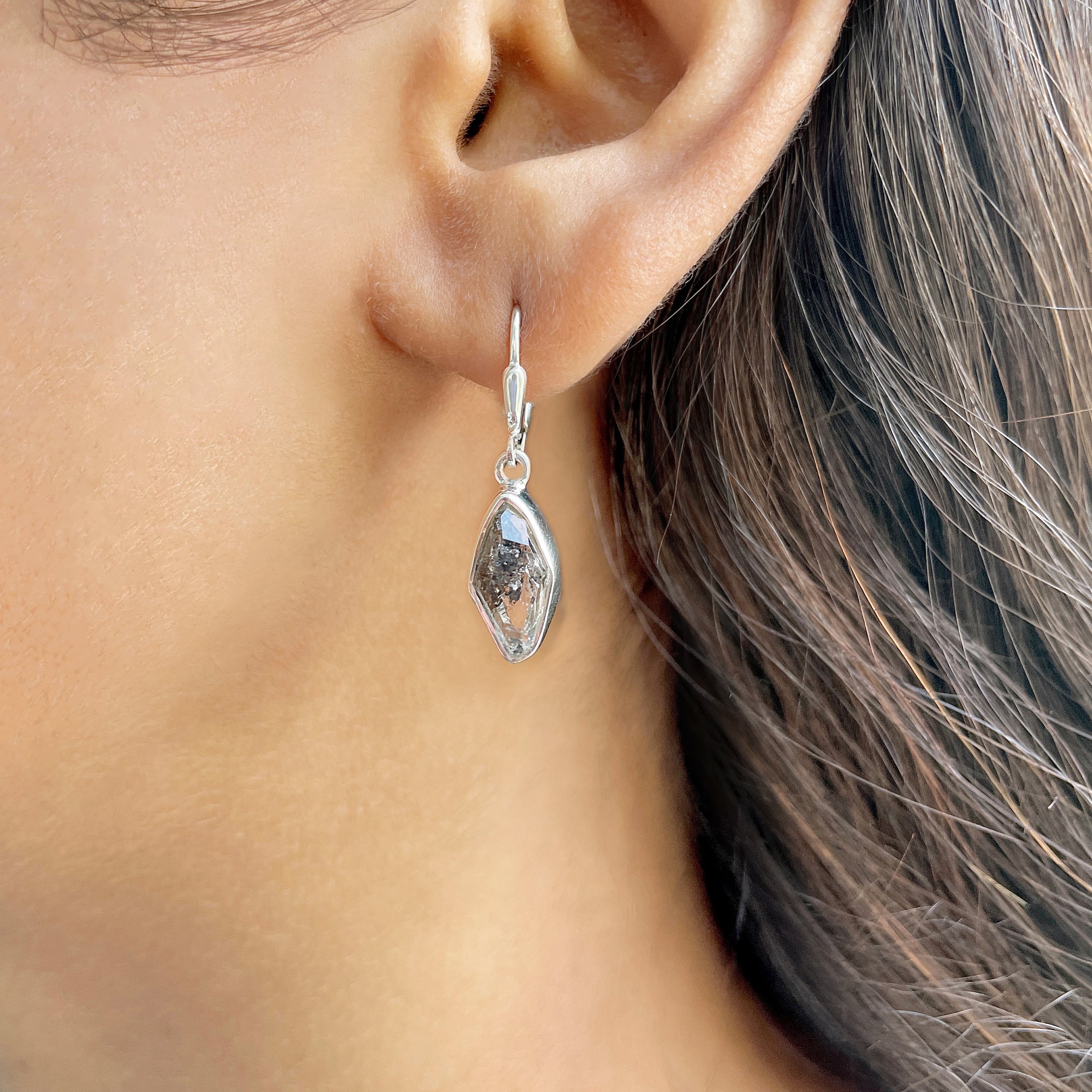 Herkimer Diamond Earring-(HKD-E-4.)