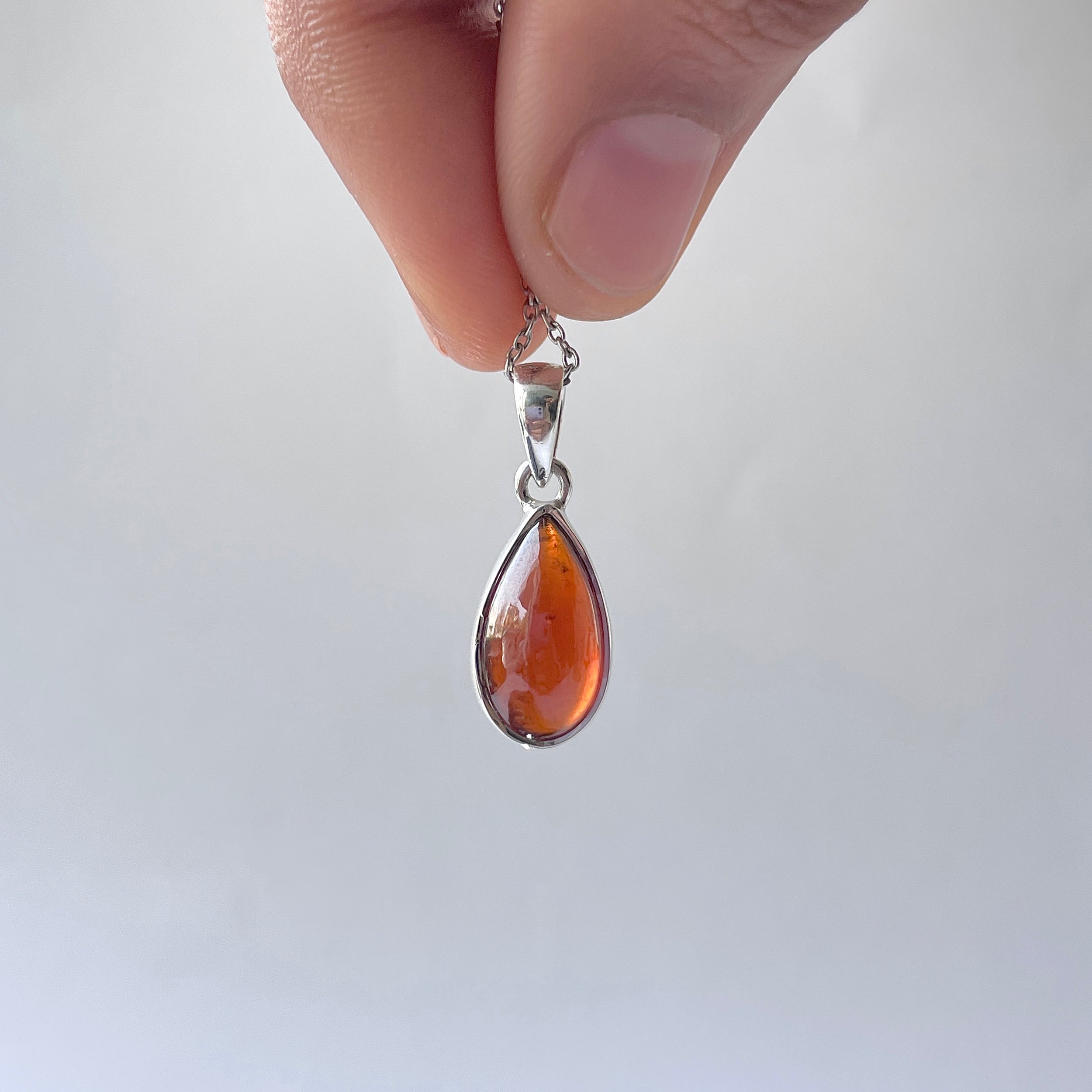 Hessonite Garnet Pendant-(HSG-P-10.)
