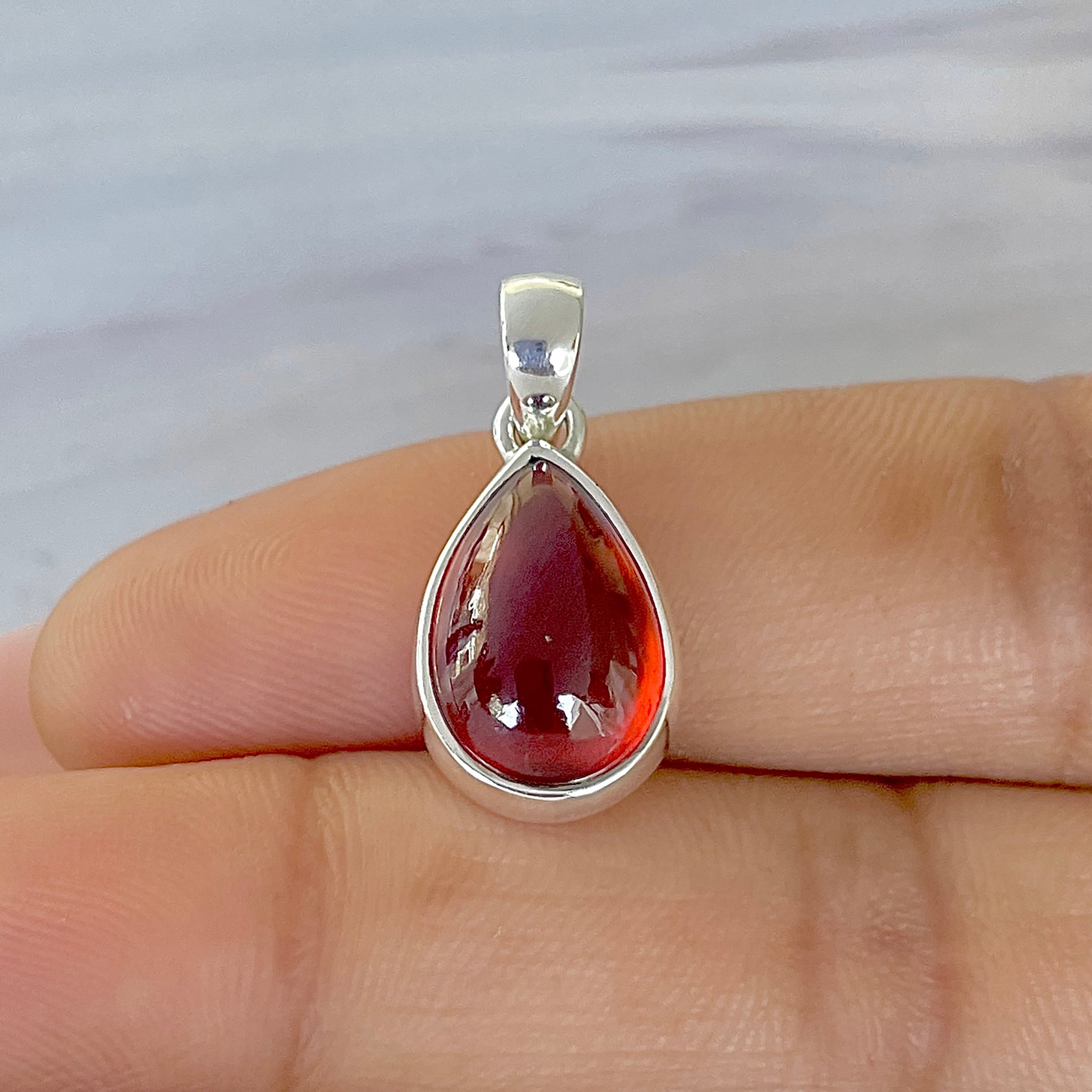 Hessonite Garnet Pendant-(HSG-P-11.)