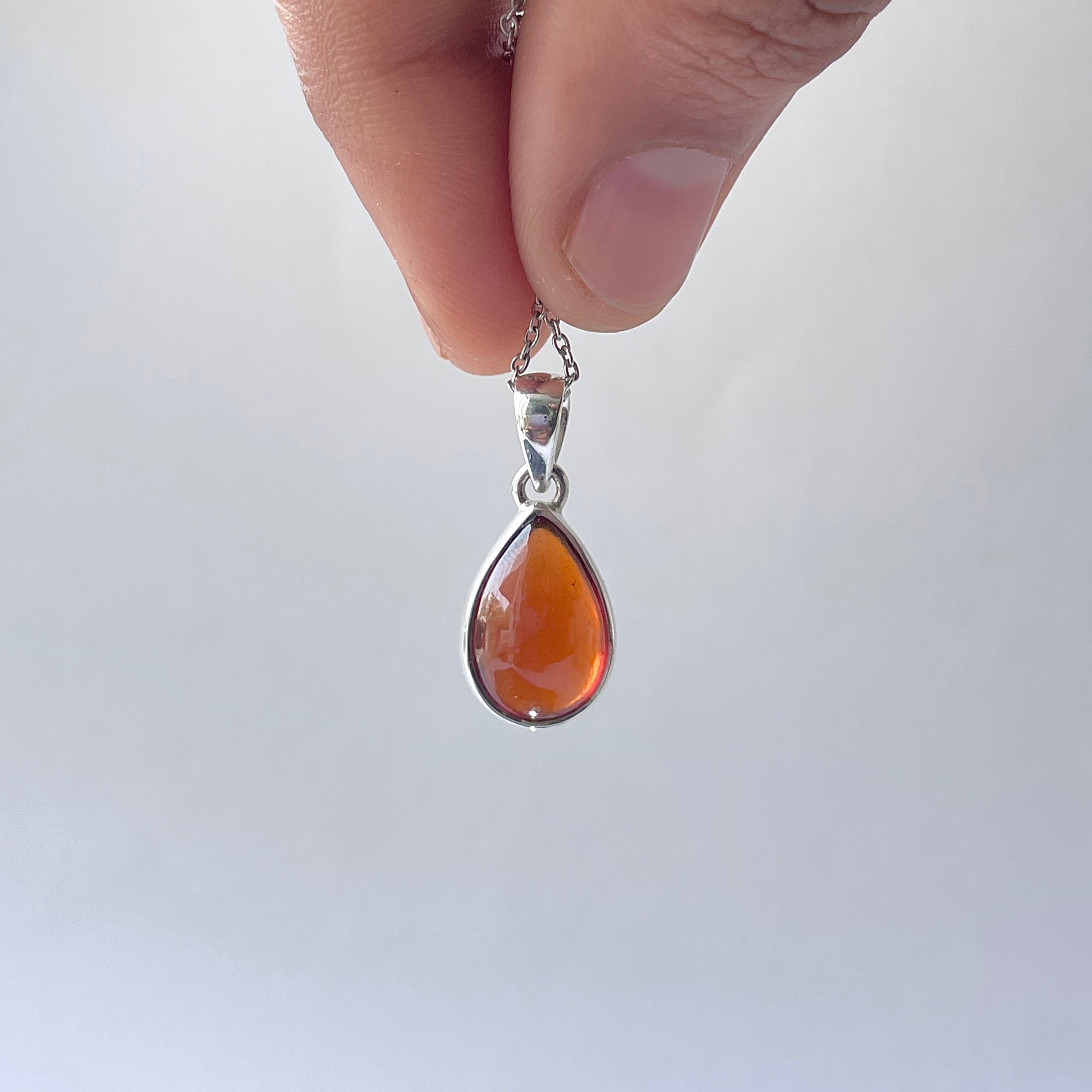 Hessonite Garnet Pendant-(HSG-P-11.)