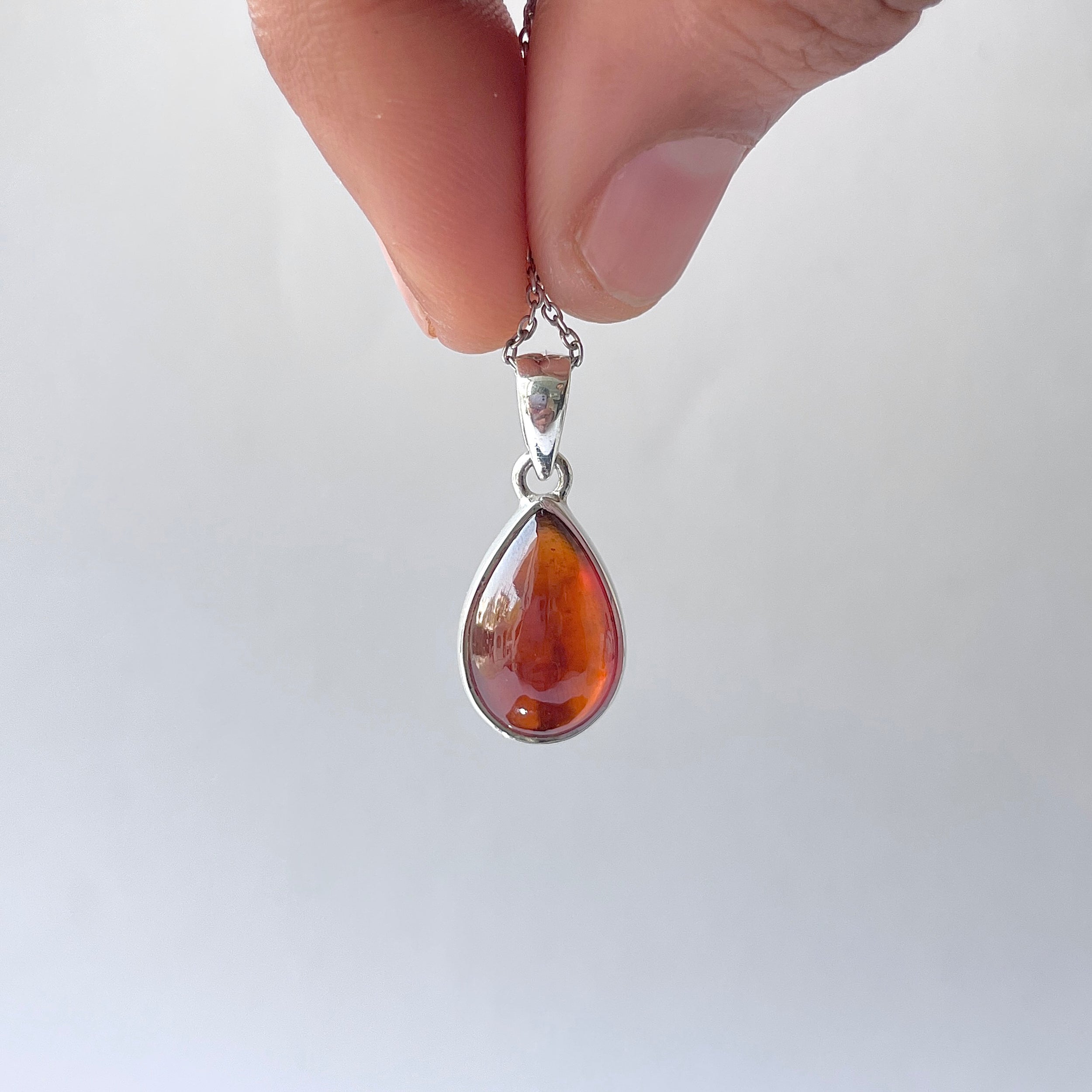 Hessonite Garnet Pendant-(HSG-P-13.)
