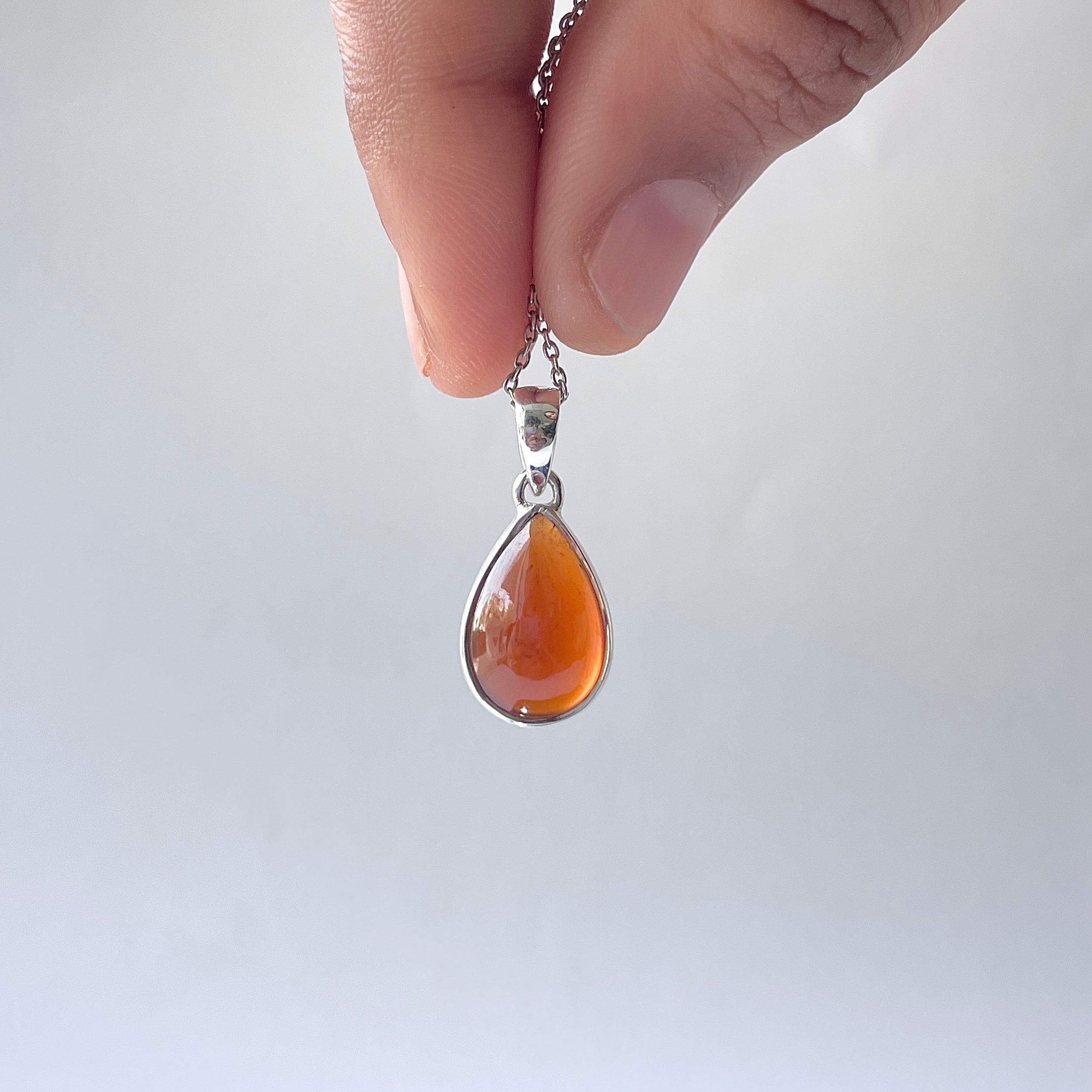 Hessonite Garnet Pendant-(HSG-P-16.)