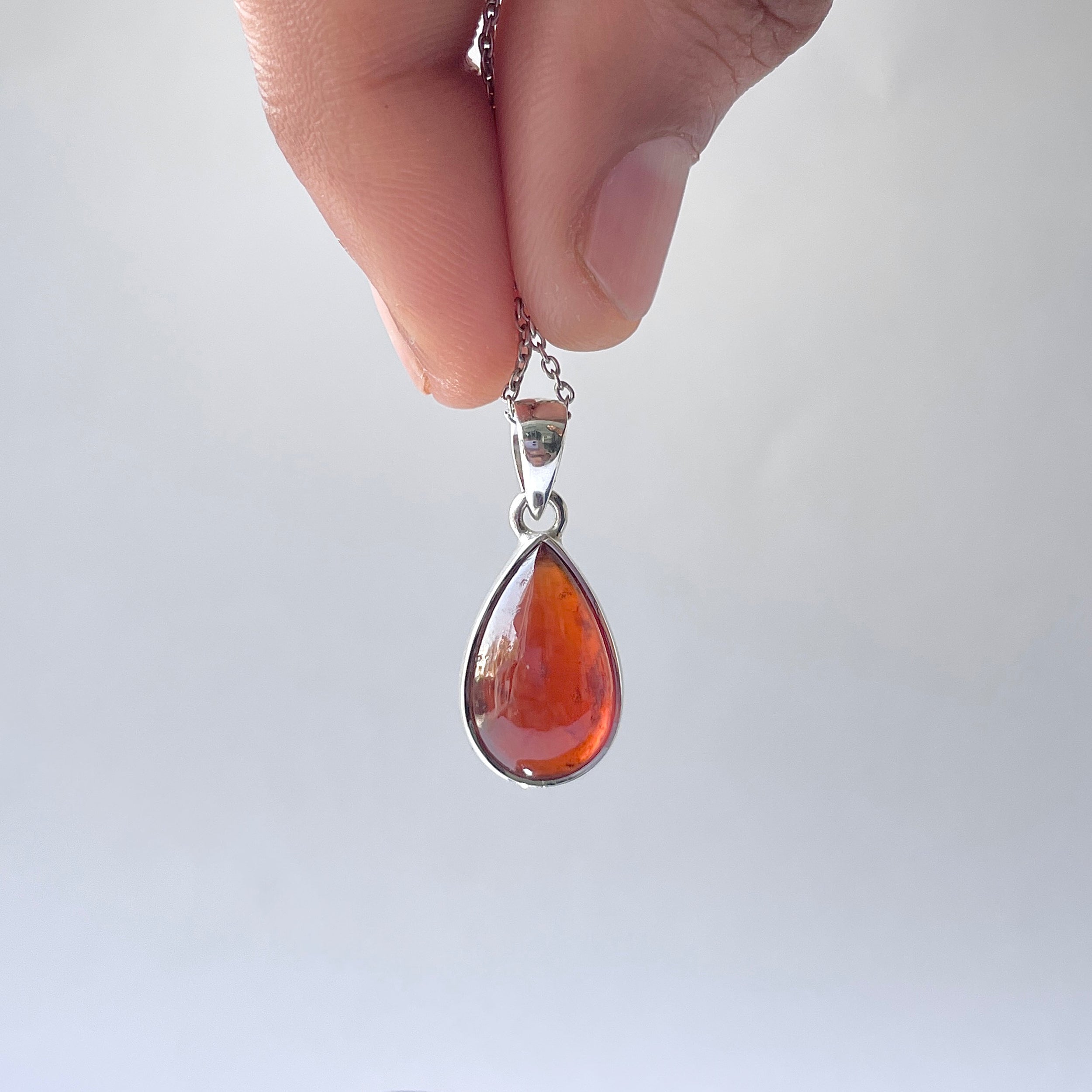 Hessonite Garnet Pendant-(HSG-P-17.)