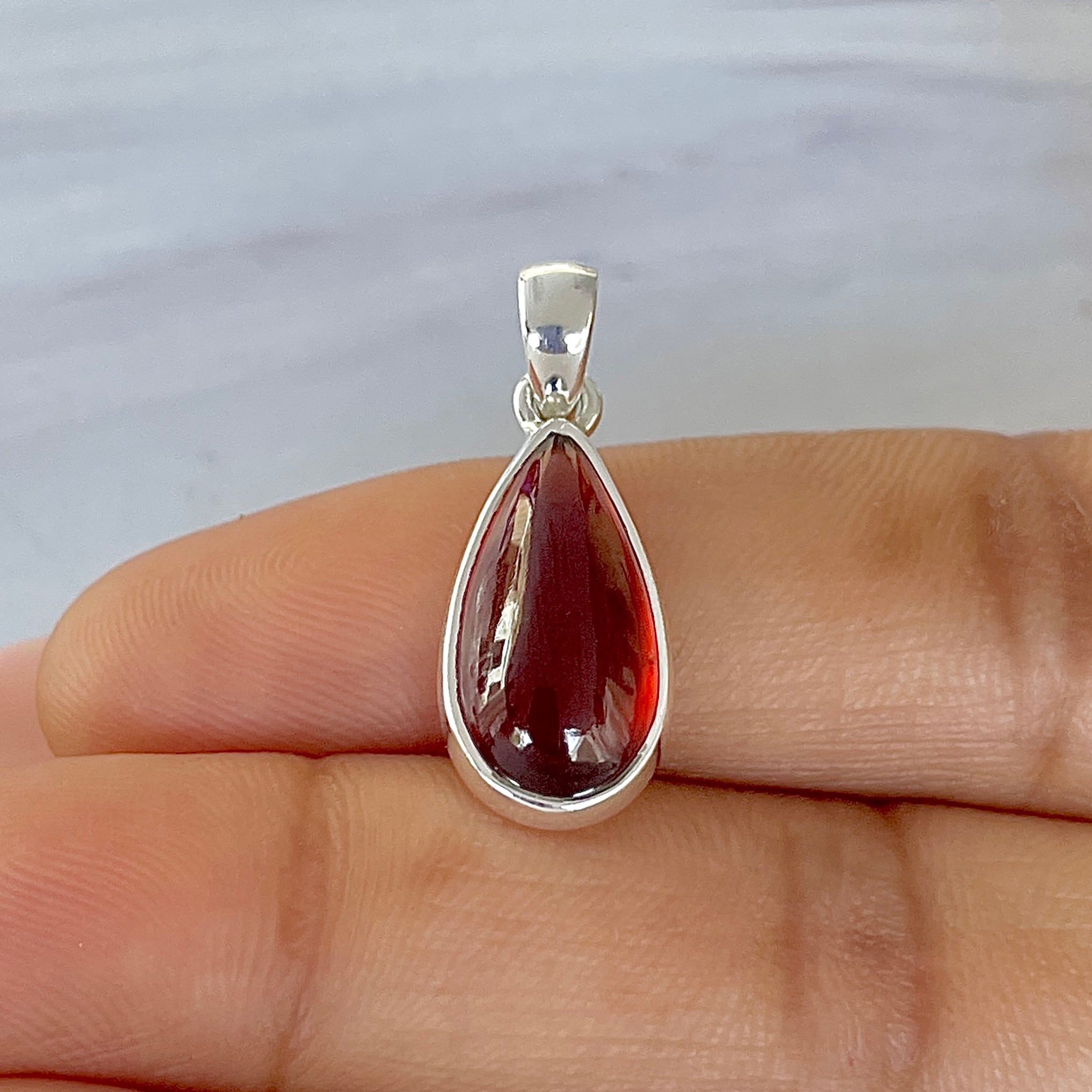 Hessonite Garnet Pendant-(HSG-P-18.)