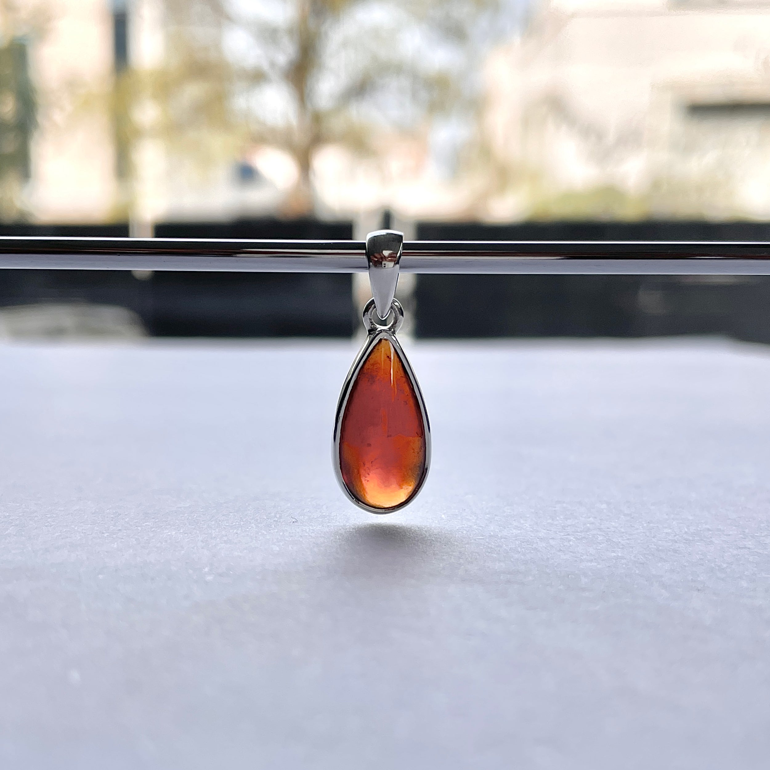Hessonite Garnet Pendant-(HSG-P-18.)