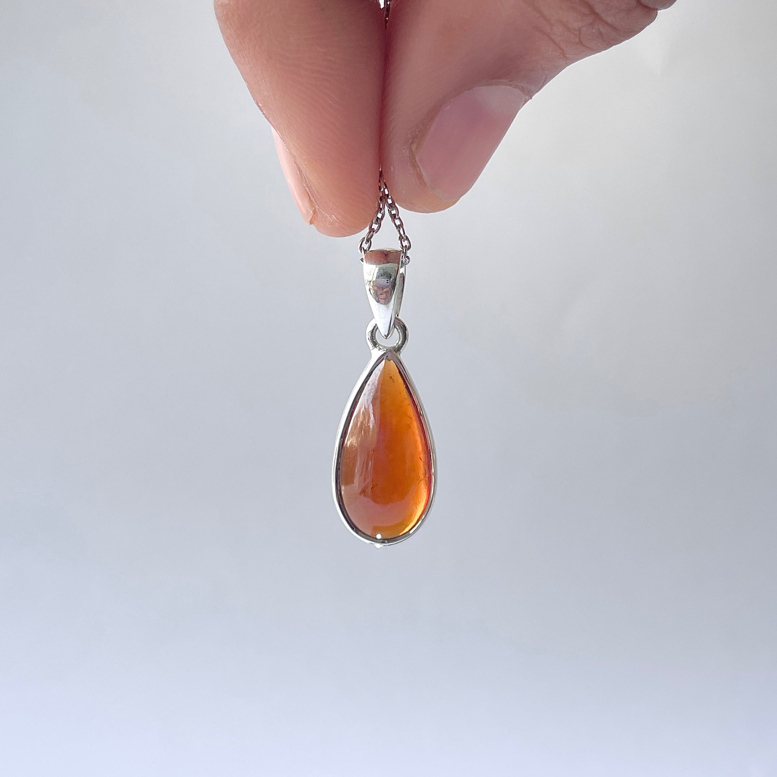 Hessonite Garnet Pendant-(HSG-P-18.)