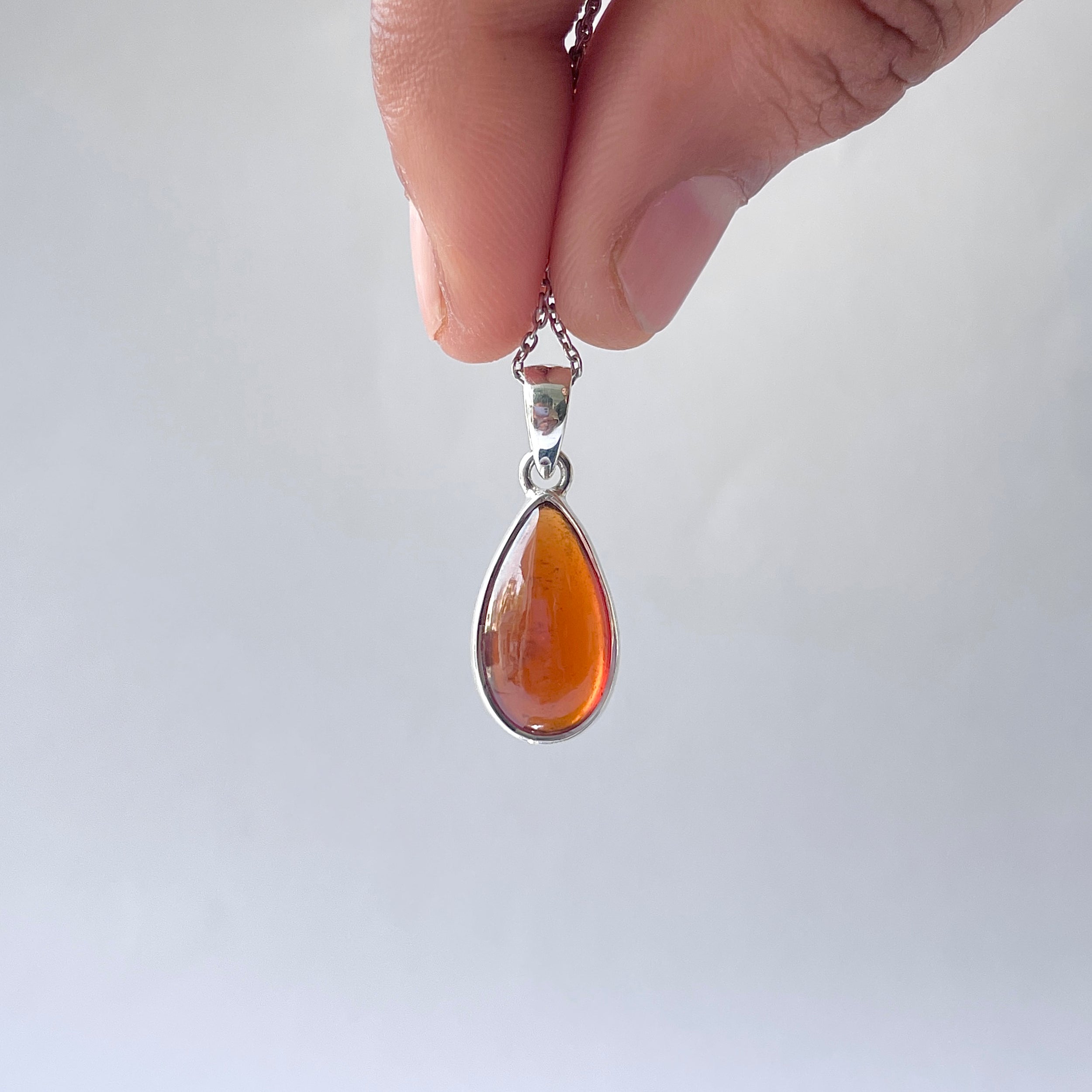 Hessonite Garnet Pendant-(HSG-P-19.)