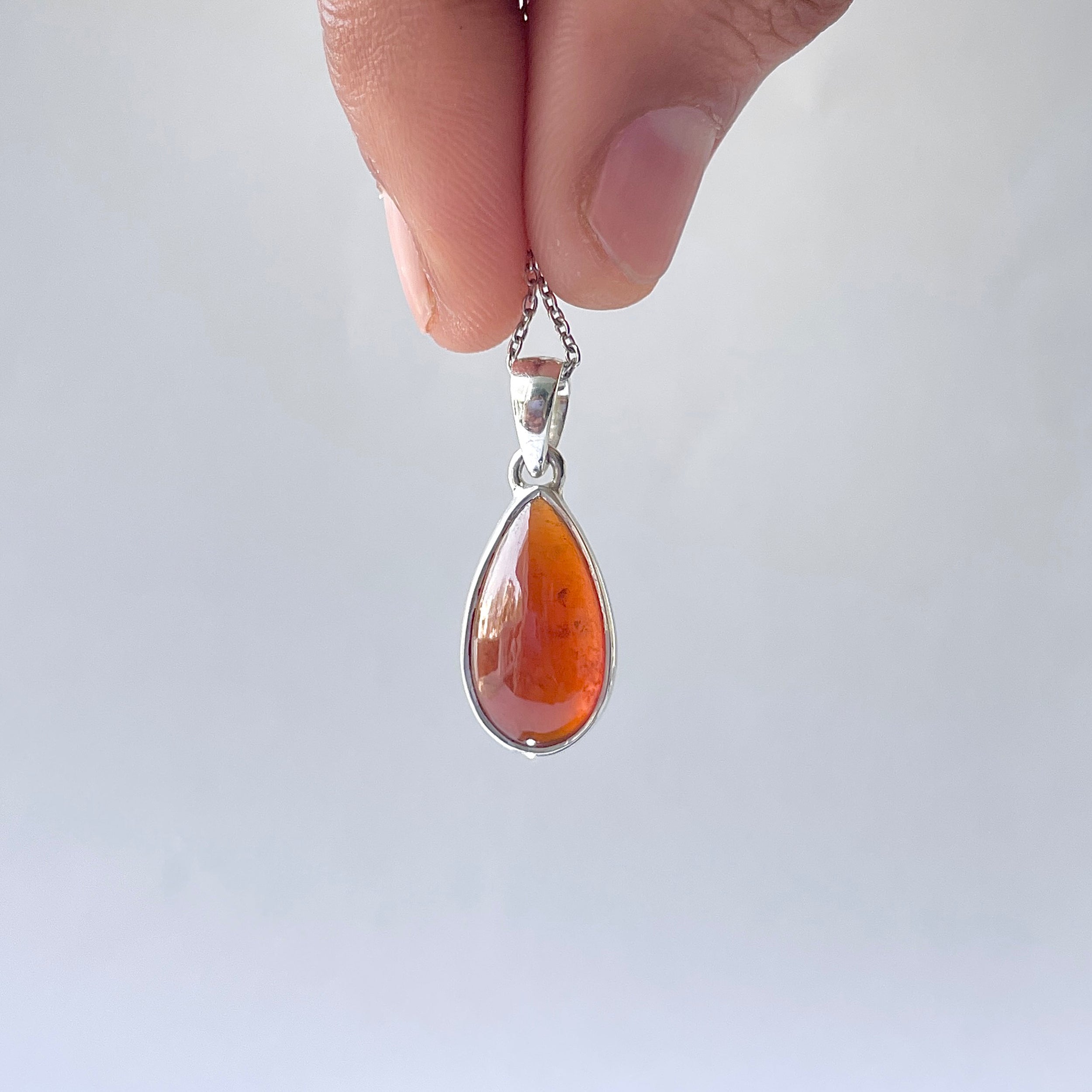 Hessonite Garnet Pendant-(HSG-P-22.)