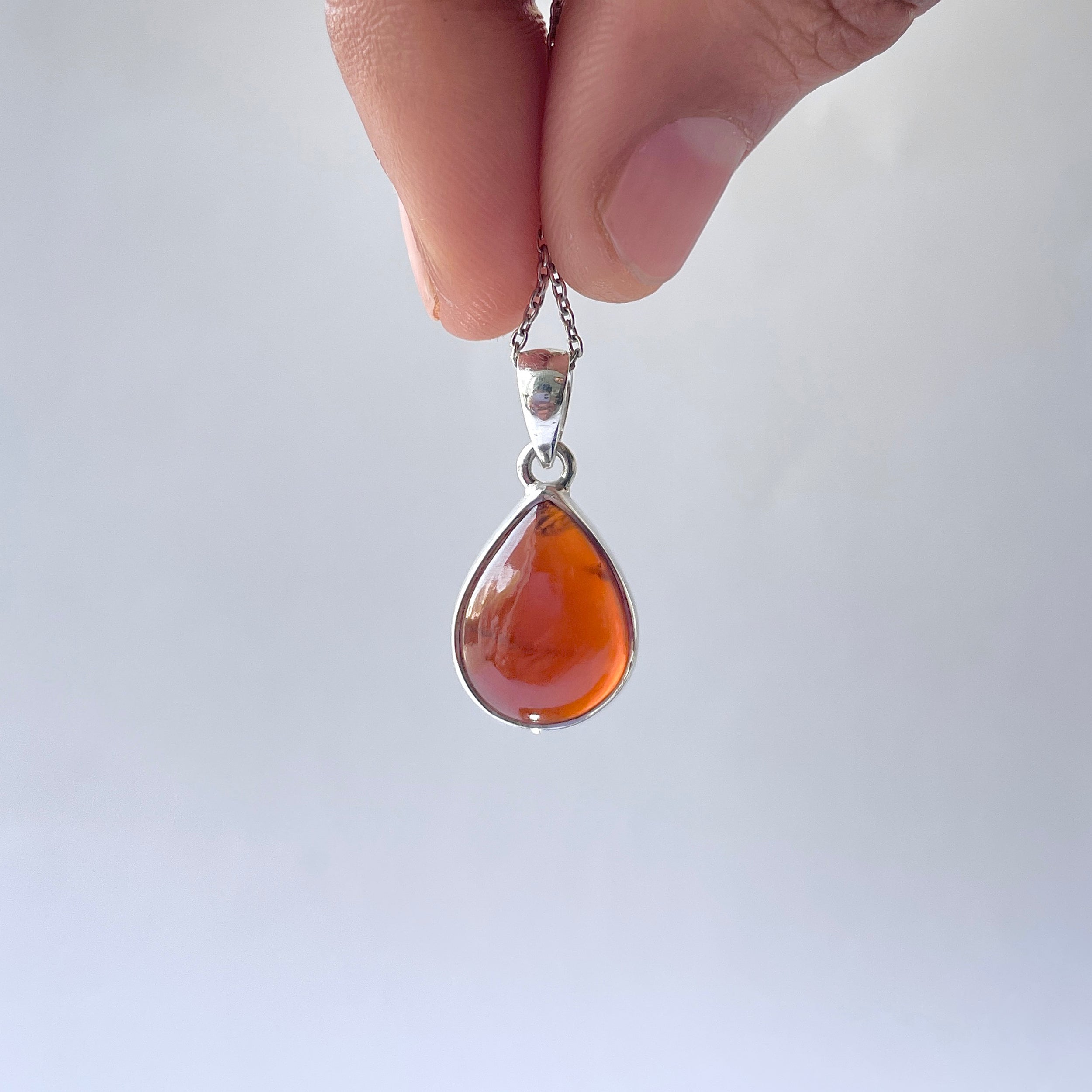 Hessonite Garnet Pendant-(HSG-P-23.)