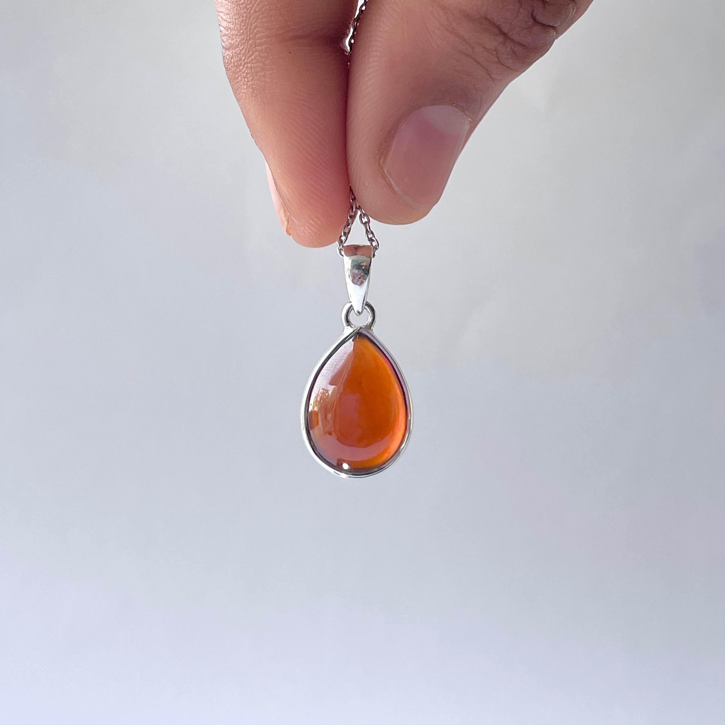 Hessonite Garnet Pendant-(HSG-P-24.)