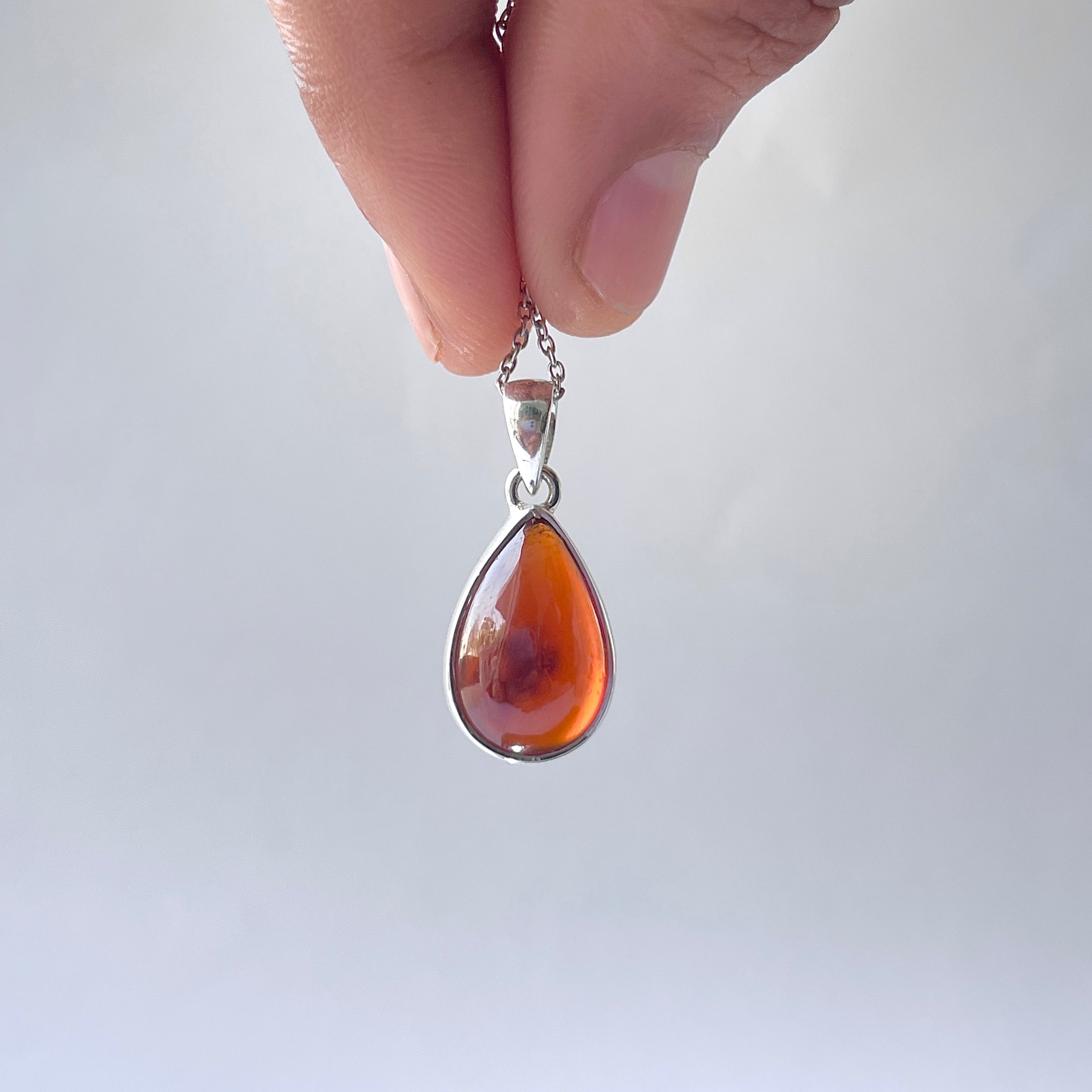 Hessonite Garnet Pendant-(HSG-P-25.)
