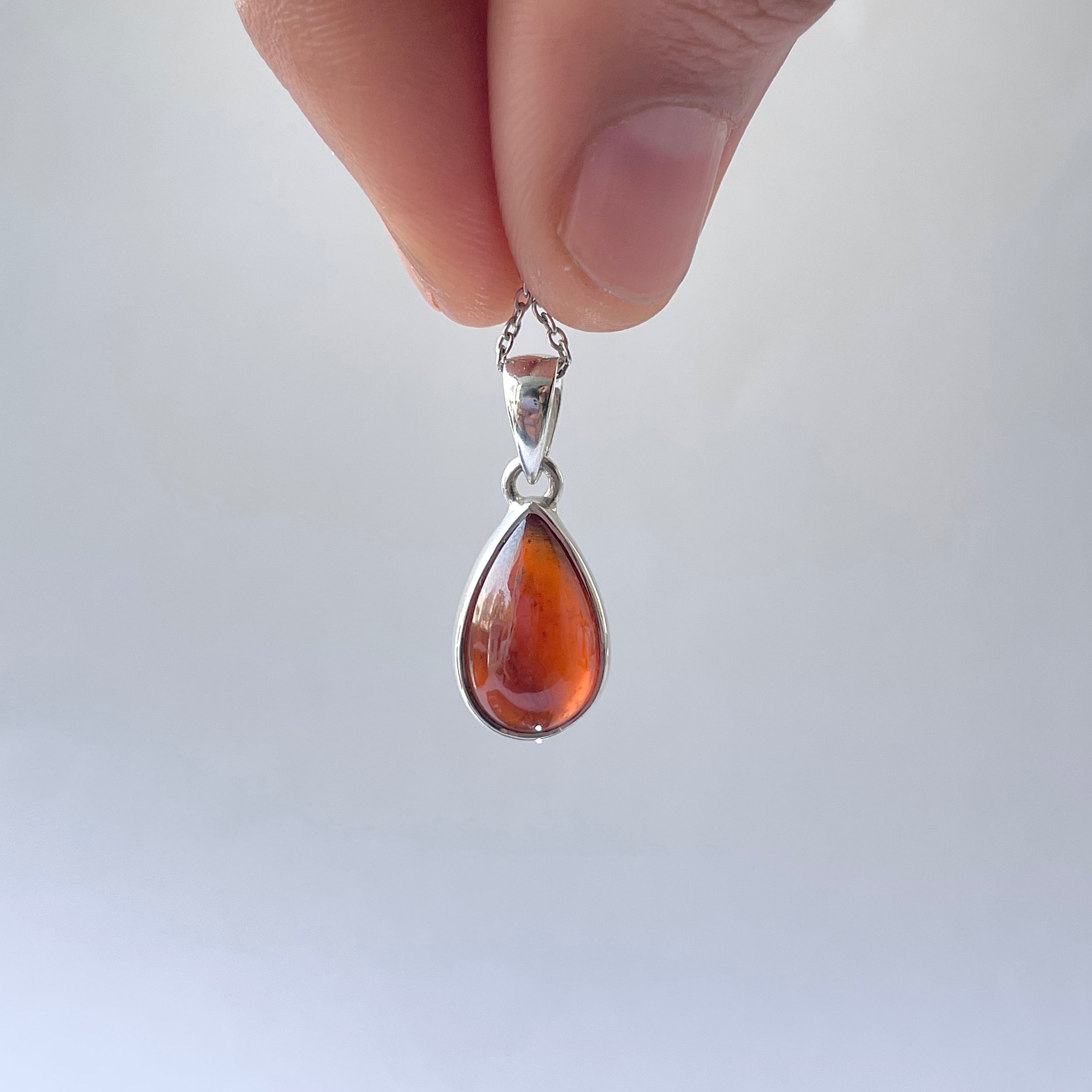 Hessonite Garnet Pendant-(HSG-P-7.)